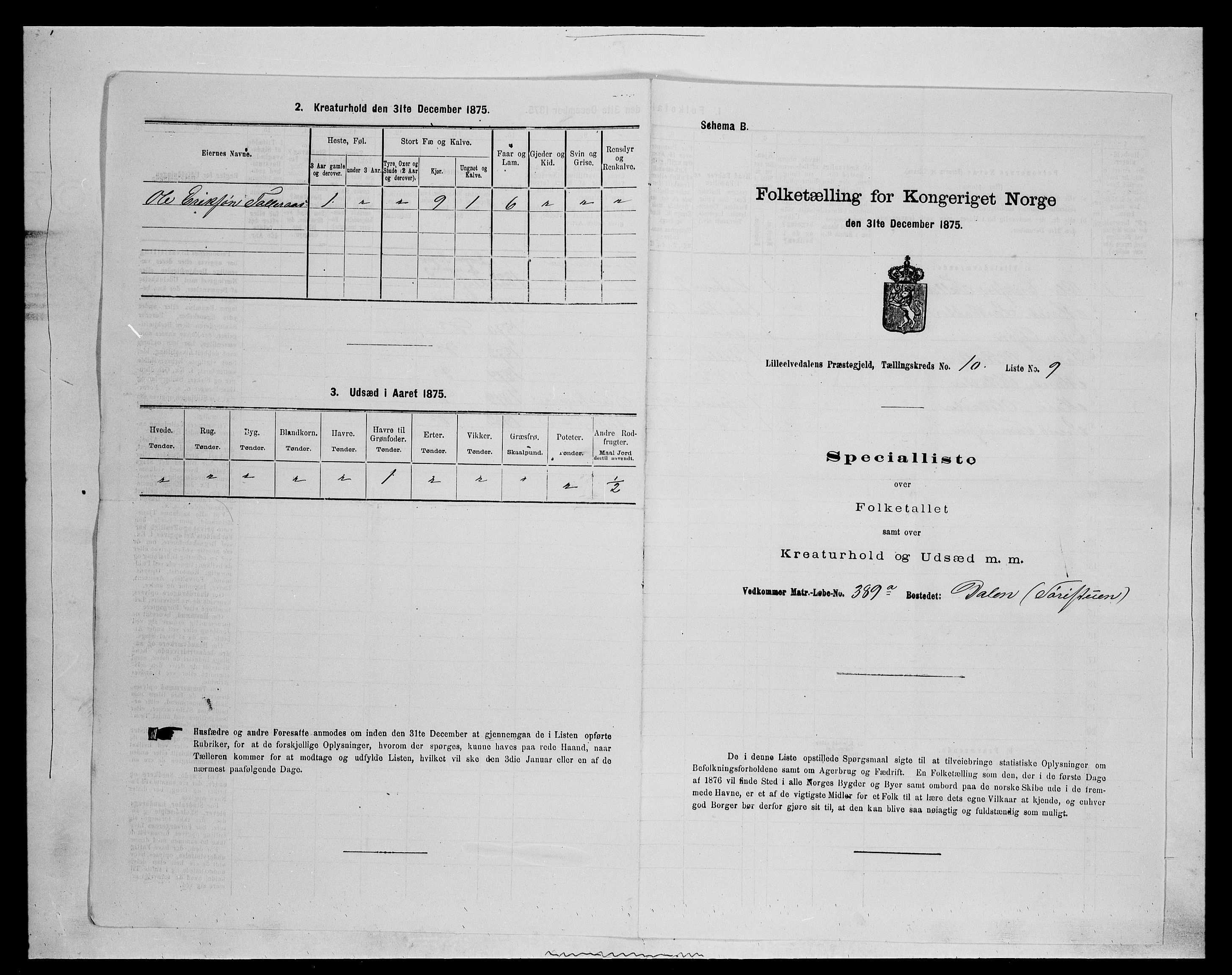 SAH, 1875 census for 0438P Lille Elvedalen, 1875, p. 969