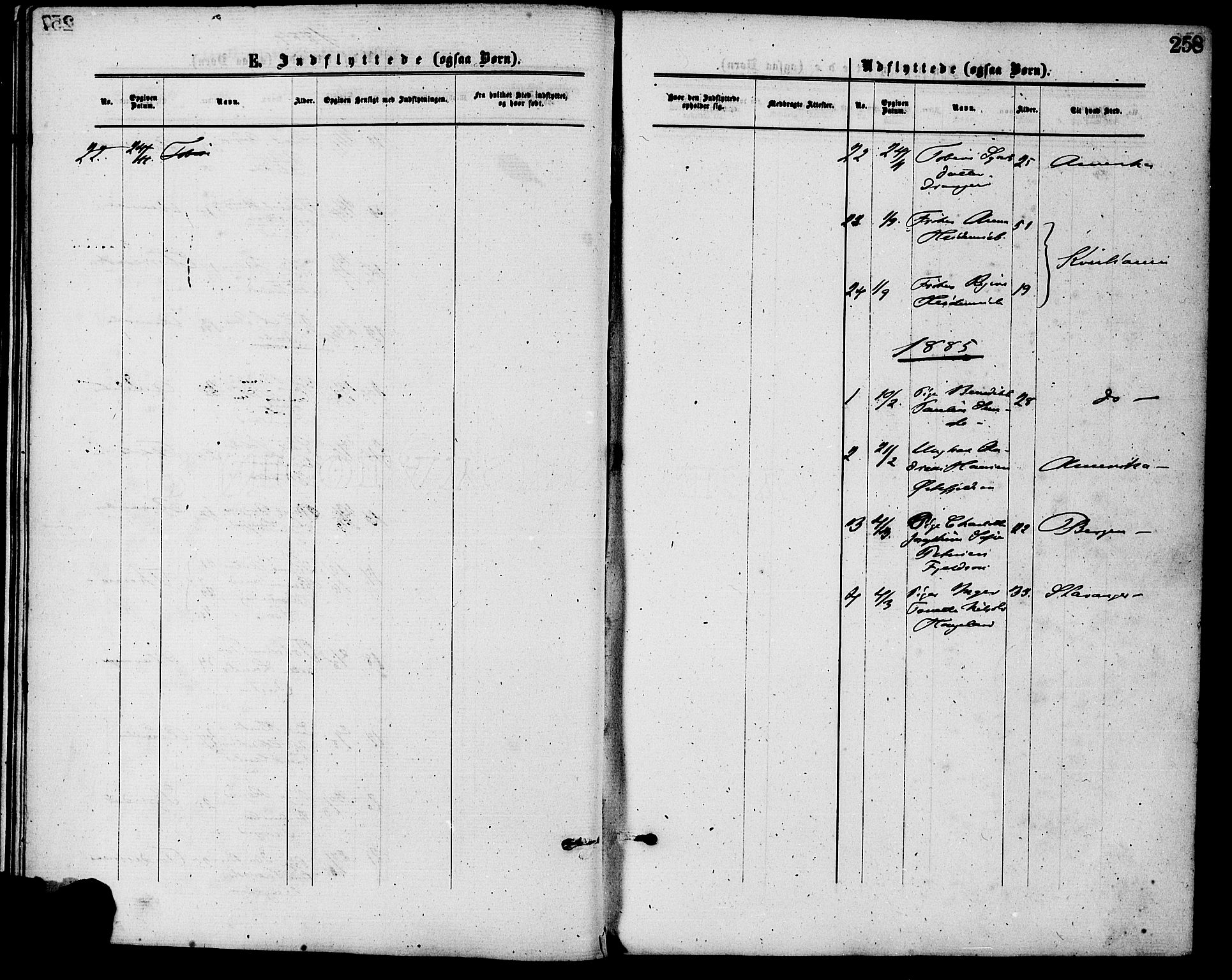 Flekkefjord sokneprestkontor, SAK/1111-0012/F/Fa/Fac/L0007: Parish register (official) no. A 7, 1875-1885, p. 258