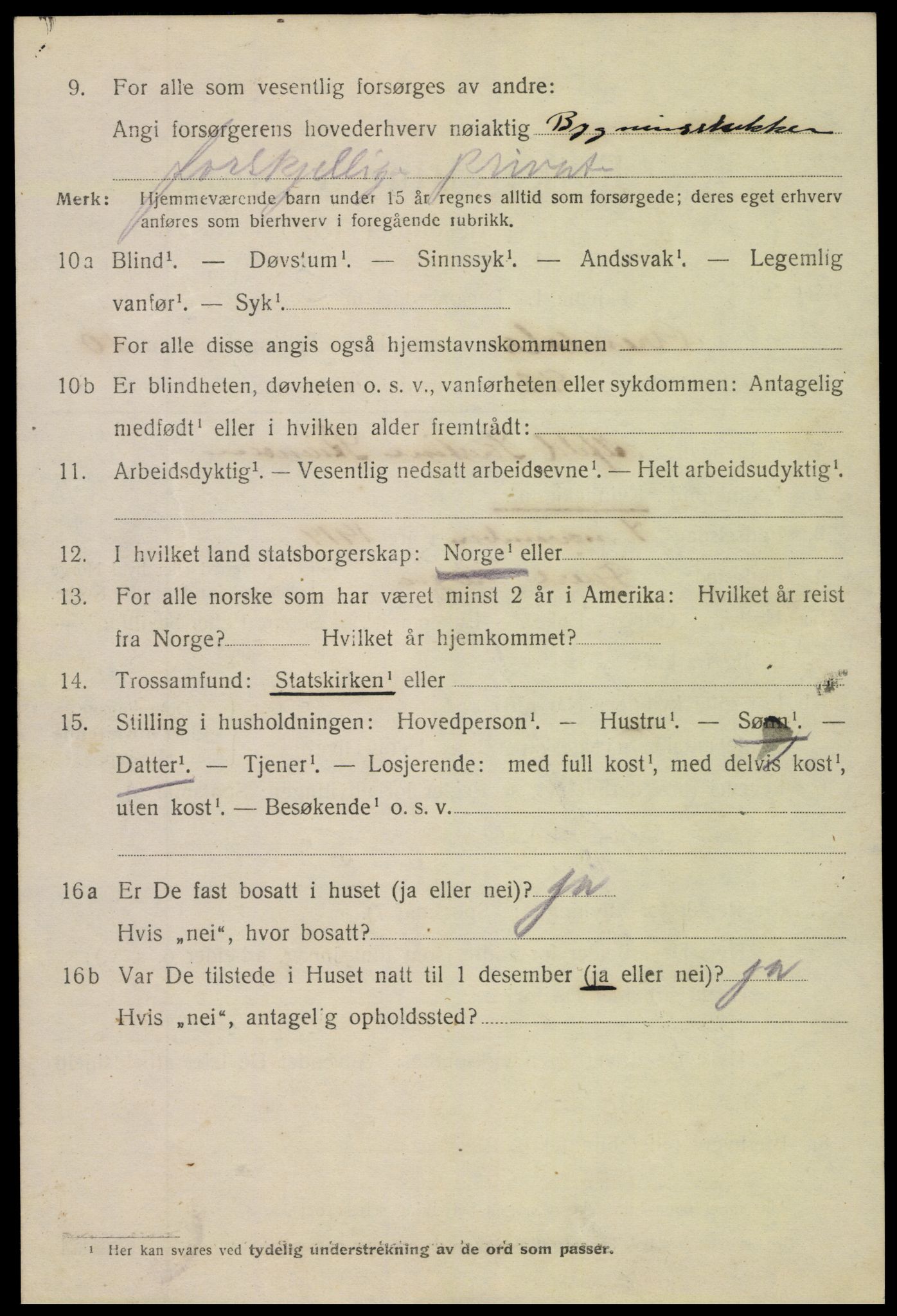 SAK, 1920 census for Arendal, 1920, p. 18117