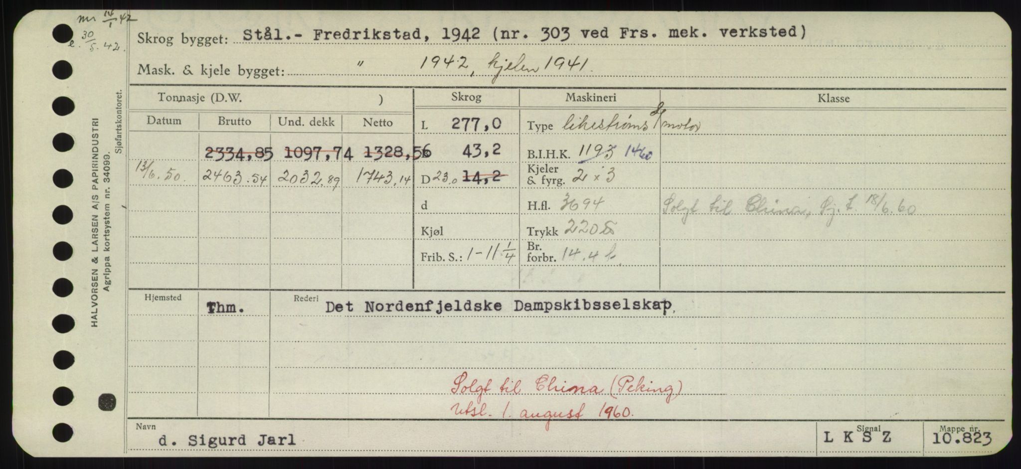 Sjøfartsdirektoratet med forløpere, Skipsmålingen, RA/S-1627/H/Hd/L0033: Fartøy, Sevi-Sjø, p. 111