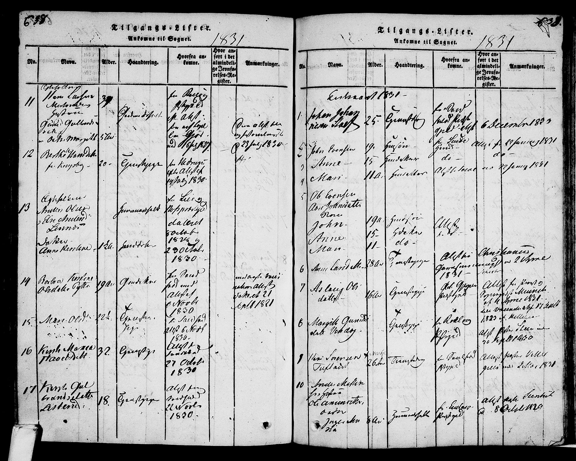 Lardal kirkebøker, AV/SAKO-A-350/F/Fa/L0005: Parish register (official) no. I 5, 1814-1835, p. 638-639