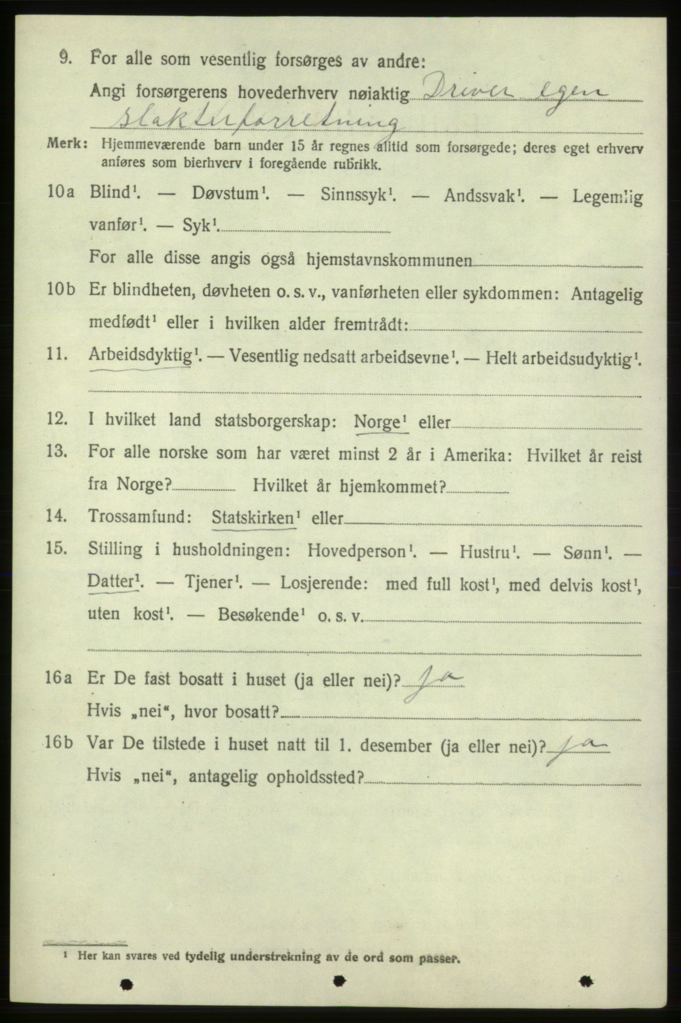 SAB, 1920 census for Skånevik, 1920, p. 3184