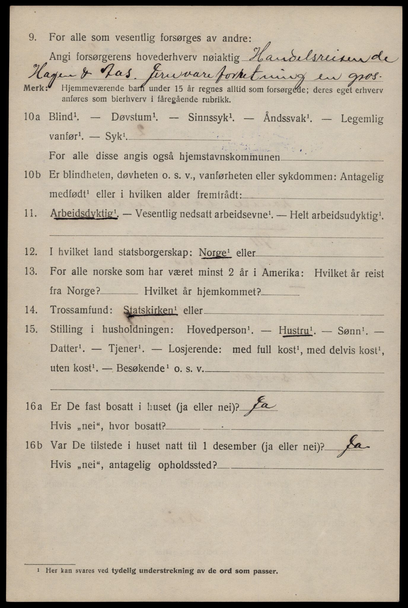 SAT, 1920 census for Trondheim, 1920, p. 98317