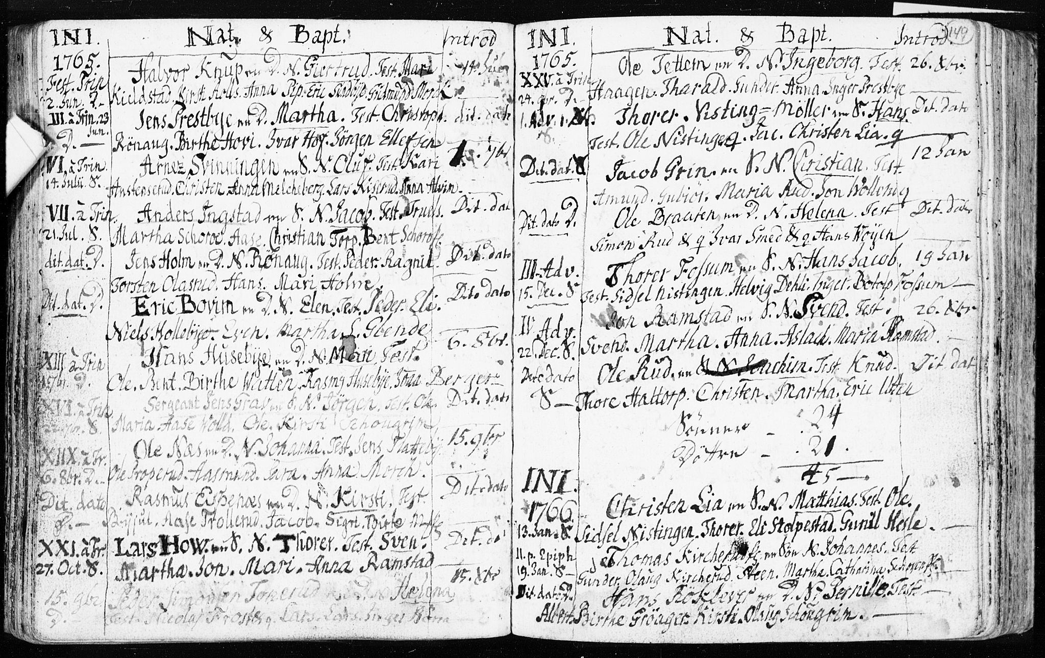 Spydeberg prestekontor Kirkebøker, AV/SAO-A-10924/F/Fa/L0002: Parish register (official) no. I 2, 1739-1780, p. 149