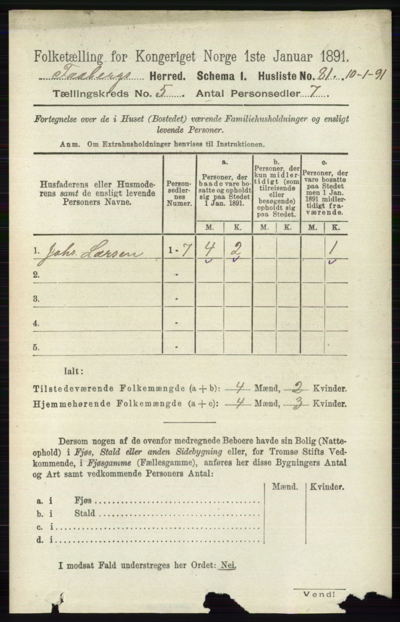 RA, 1891 census for 0524 Fåberg, 1891, p. 1637