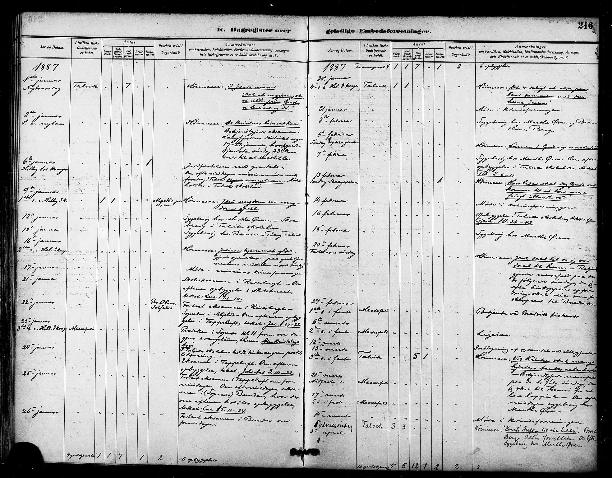 Talvik sokneprestkontor, AV/SATØ-S-1337/H/Ha/L0013kirke: Parish register (official) no. 13, 1886-1897, p. 246