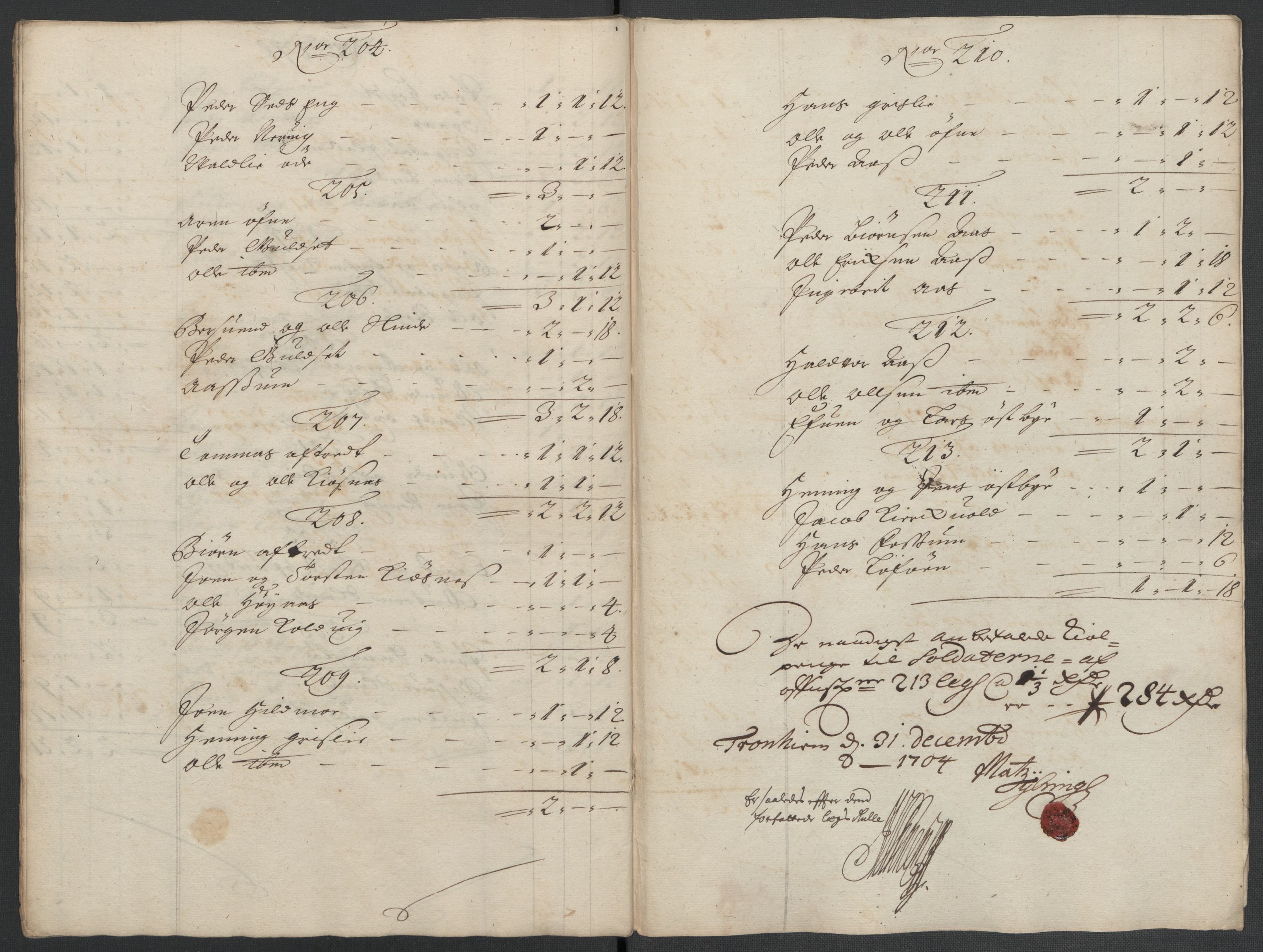 Rentekammeret inntil 1814, Reviderte regnskaper, Fogderegnskap, RA/EA-4092/R61/L4109: Fogderegnskap Strinda og Selbu, 1704-1706, p. 85