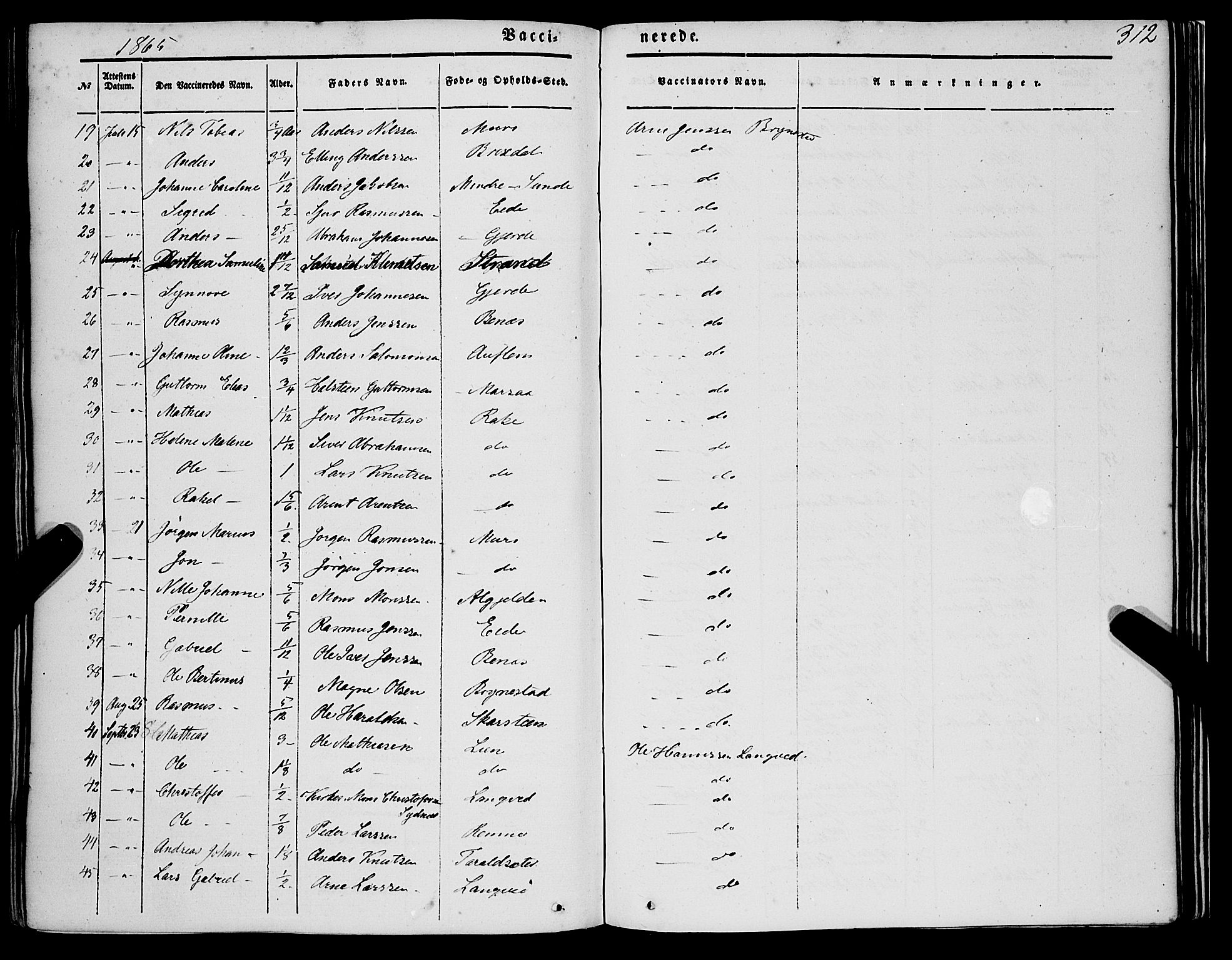 Innvik sokneprestembete, AV/SAB-A-80501: Parish register (official) no. A 5, 1847-1865, p. 312