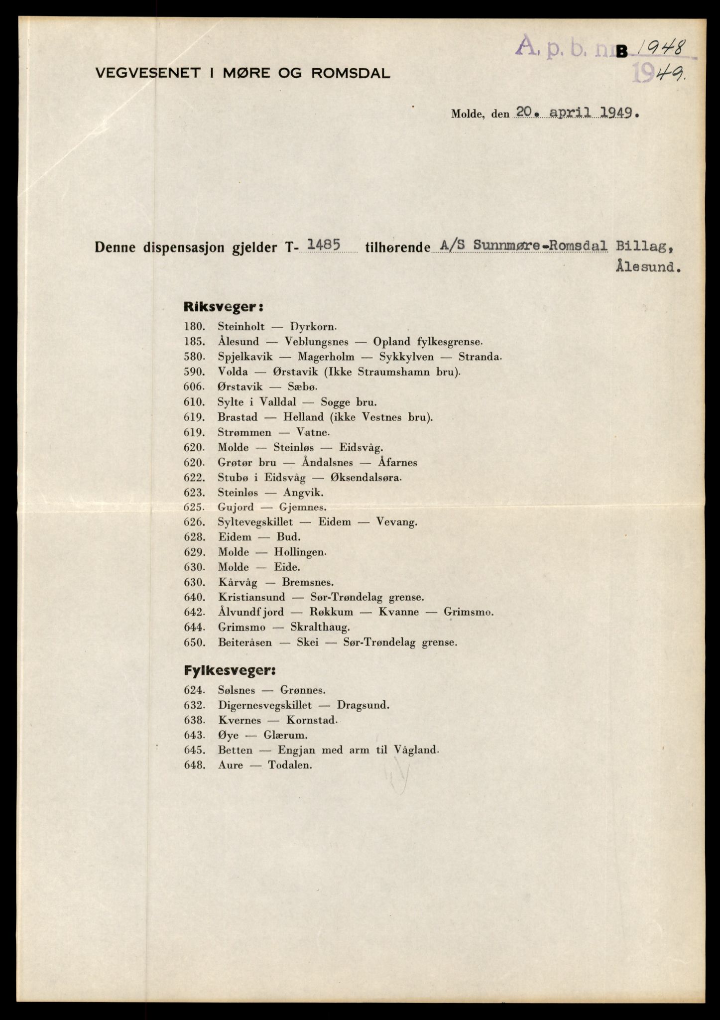 Møre og Romsdal vegkontor - Ålesund trafikkstasjon, AV/SAT-A-4099/F/Fe/L0010: Registreringskort for kjøretøy T 1050 - T 1169, 1927-1998, p. 1638