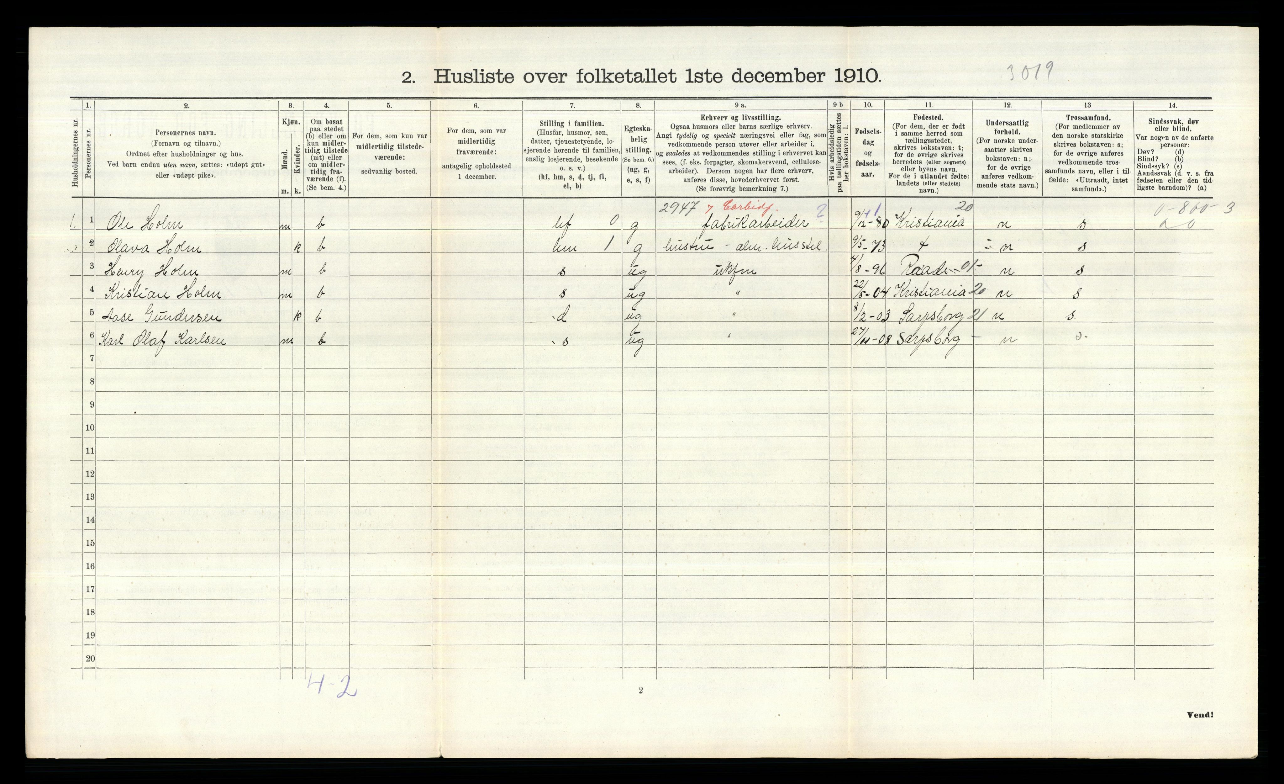 RA, 1910 census for Borge, 1910, p. 1417