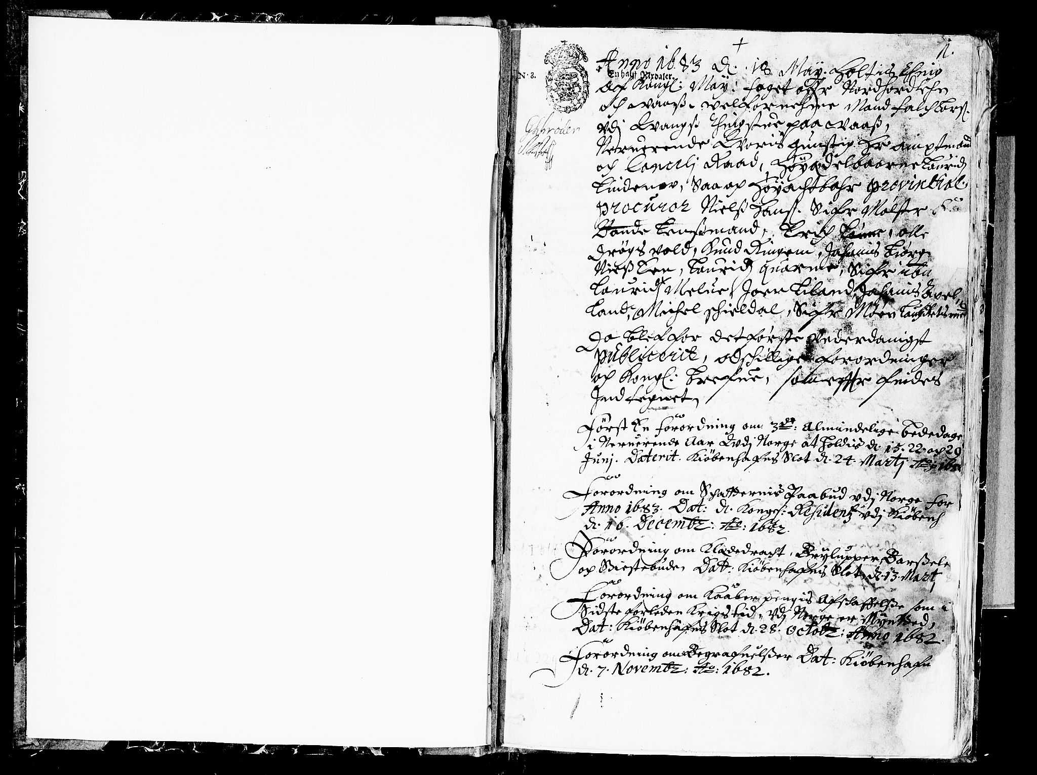 Hardanger og Voss sorenskriveri, SAB/A-2501/1/1A/1Ab/L0015: Tingbok for Voss, 1683-1685, p. 0b-1a