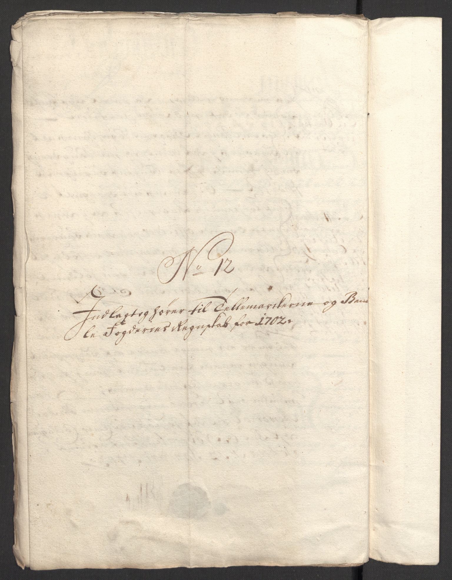 Rentekammeret inntil 1814, Reviderte regnskaper, Fogderegnskap, AV/RA-EA-4092/R36/L2107: Fogderegnskap Øvre og Nedre Telemark og Bamble, 1702, p. 263