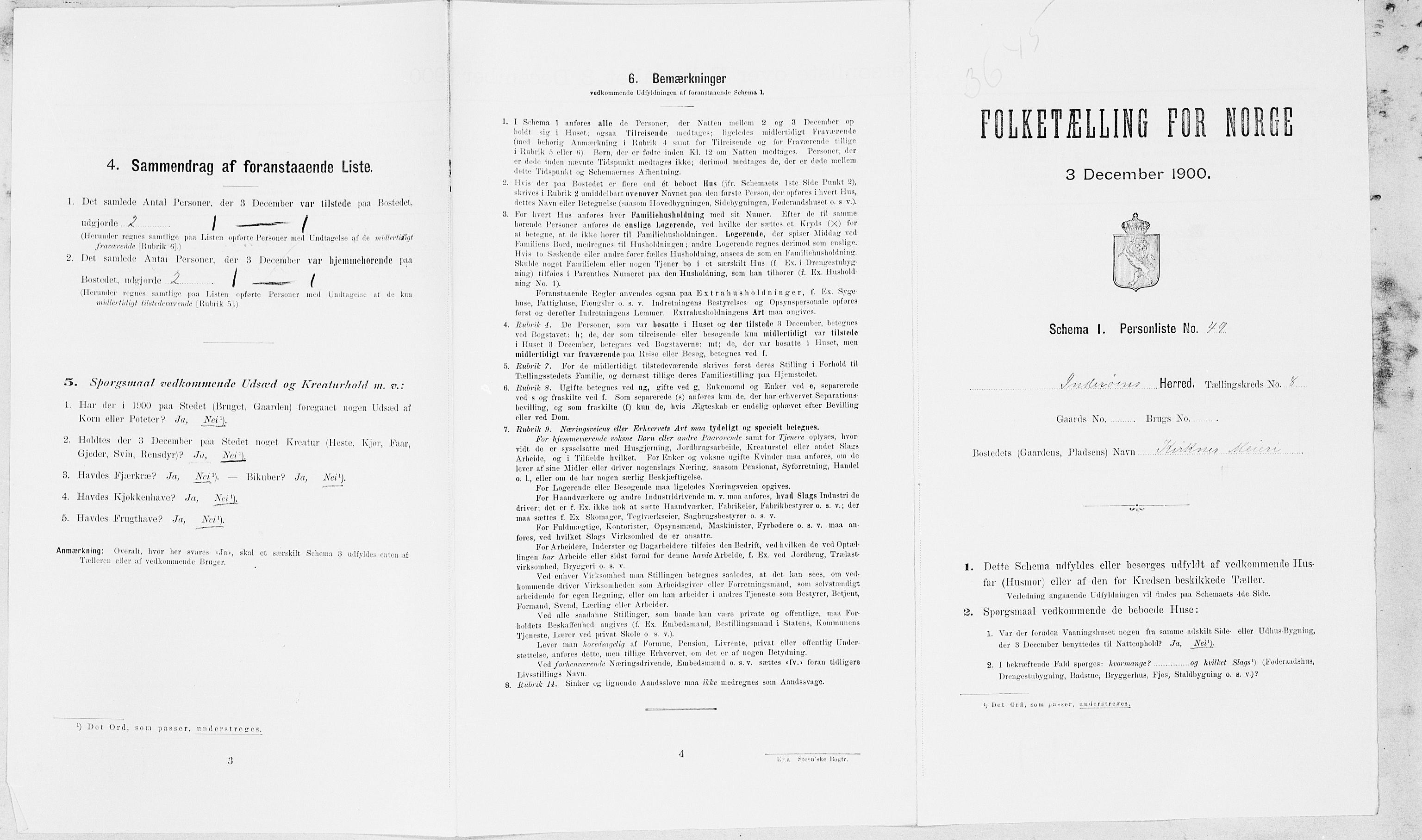 SAT, 1900 census for Inderøy, 1900, p. 1165