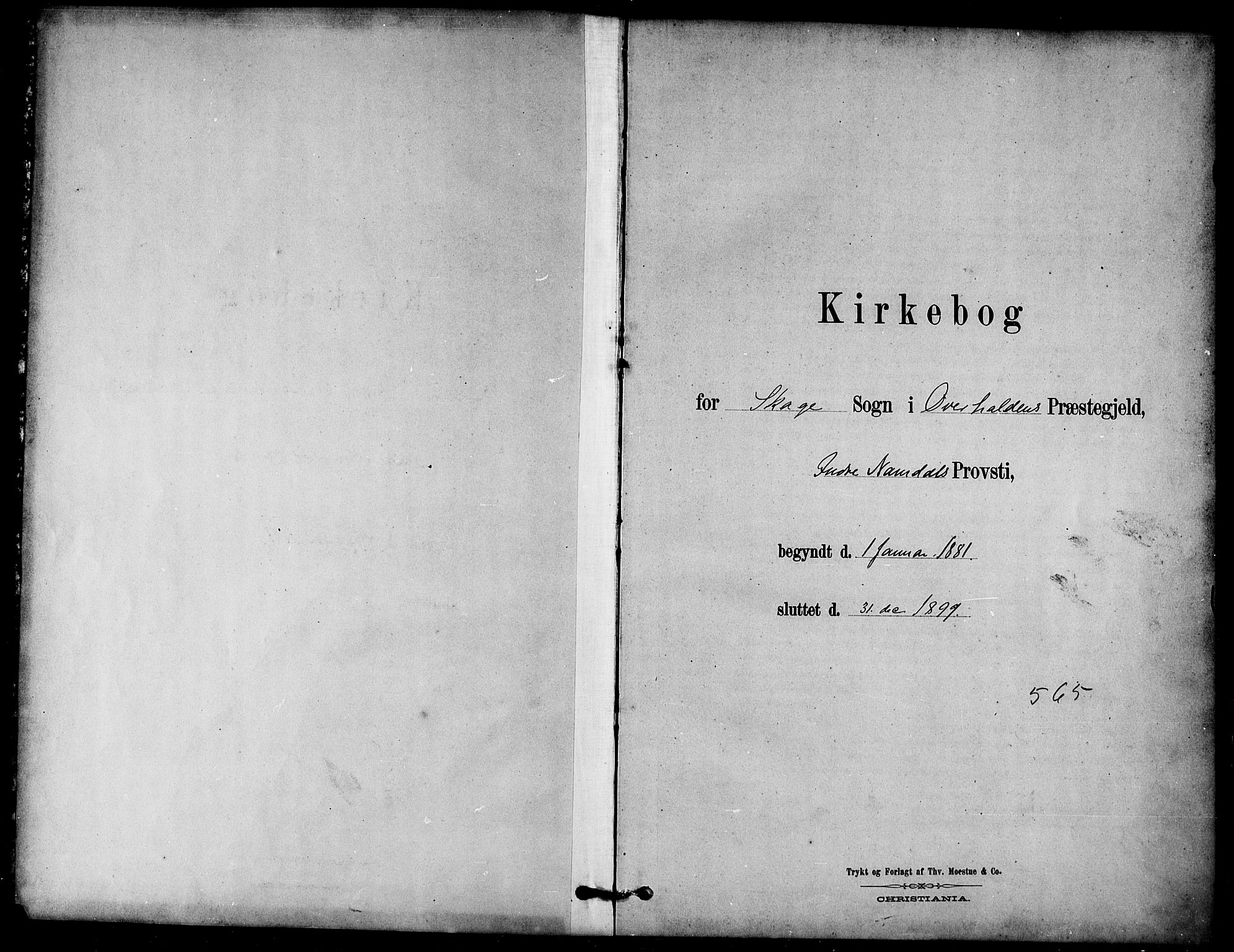 Ministerialprotokoller, klokkerbøker og fødselsregistre - Nord-Trøndelag, SAT/A-1458/766/L0563: Parish register (official) no. 767A01, 1881-1899