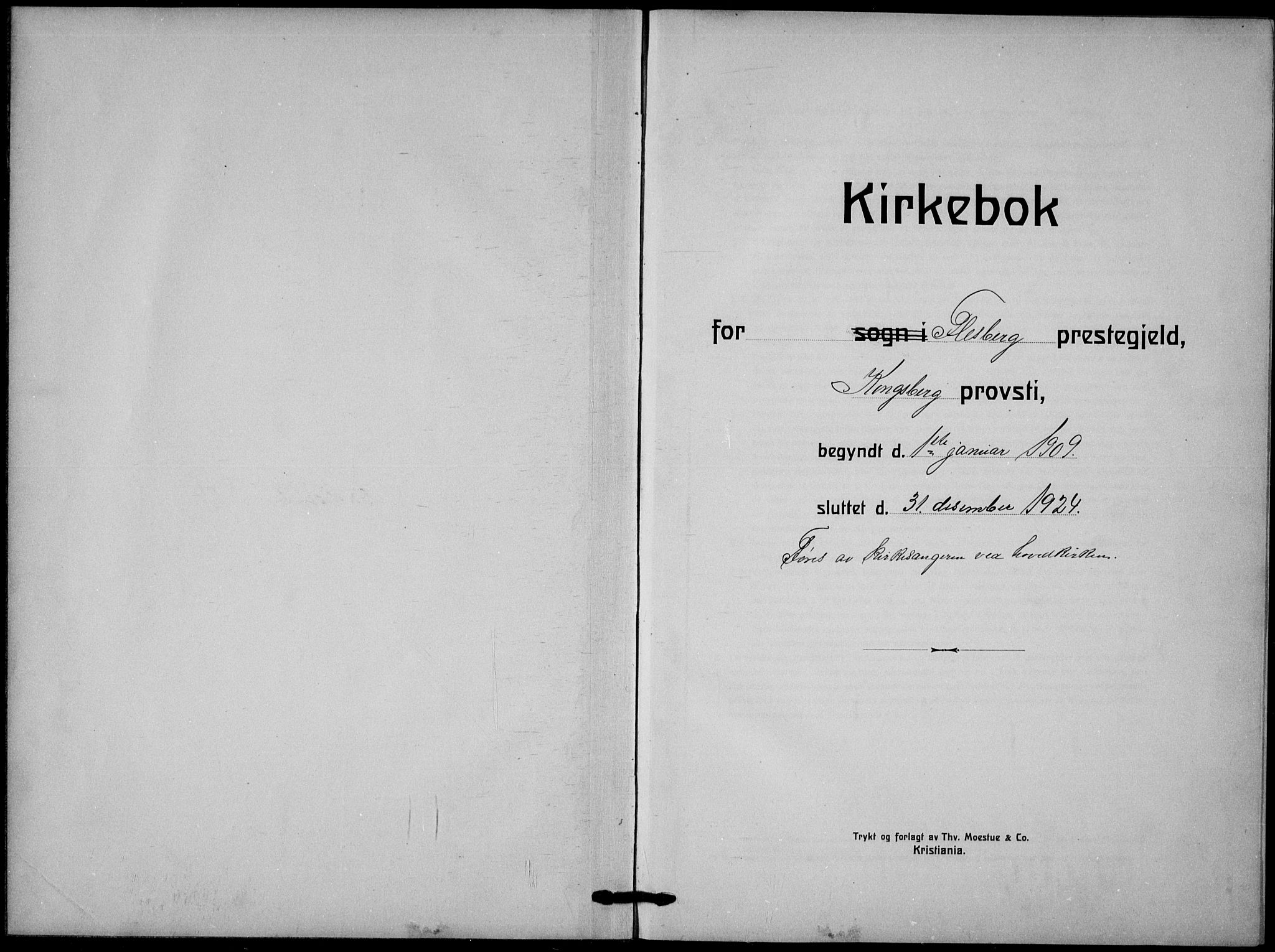 Flesberg kirkebøker, AV/SAKO-A-18/G/Ga/L0006: Parish register (copy) no. I 6, 1909-1924