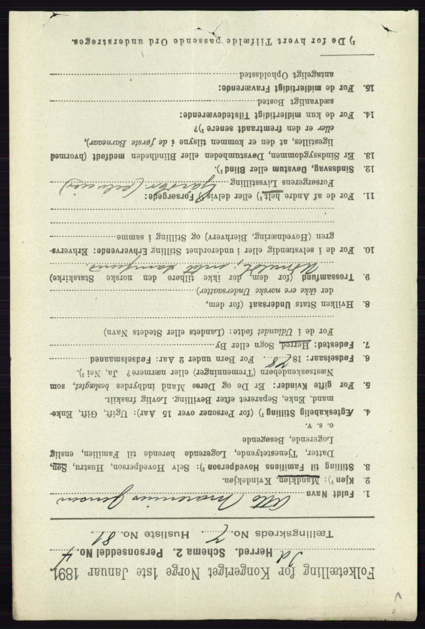 RA, 1891 census for 0117 Idd, 1891, p. 4664