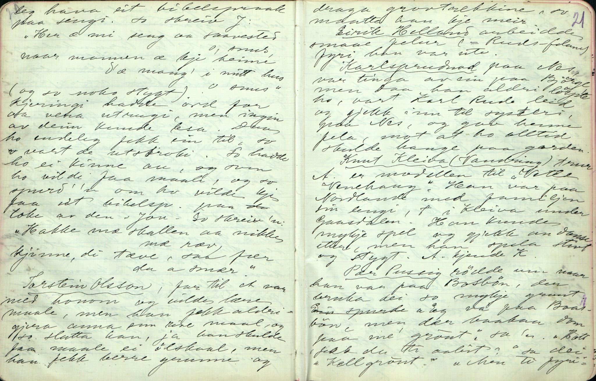 Rikard Berge, TEMU/TGM-A-1003/F/L0003/0033: 061-100 Innholdslister / 91 Nes. Flatdal. Uppskriftir av Aanund Rolleivsson m.fl. , 1910, p. 20-21