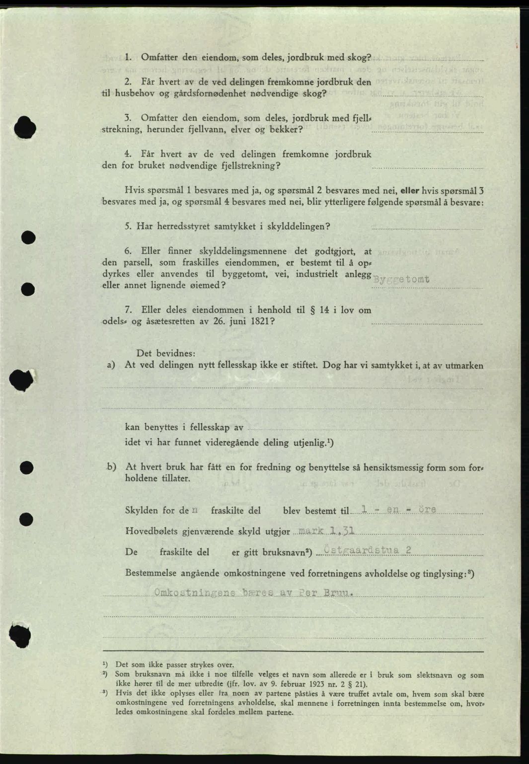 Tønsberg sorenskriveri, AV/SAKO-A-130/G/Ga/Gaa/L0009: Mortgage book no. A9, 1940-1941, Diary no: : 1685/1940