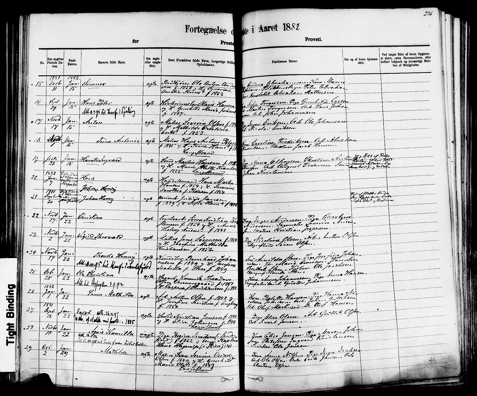 Larvik kirkebøker, AV/SAKO-A-352/F/Fa/L0006: Parish register (official) no. I 6, 1871-1883, p. 236