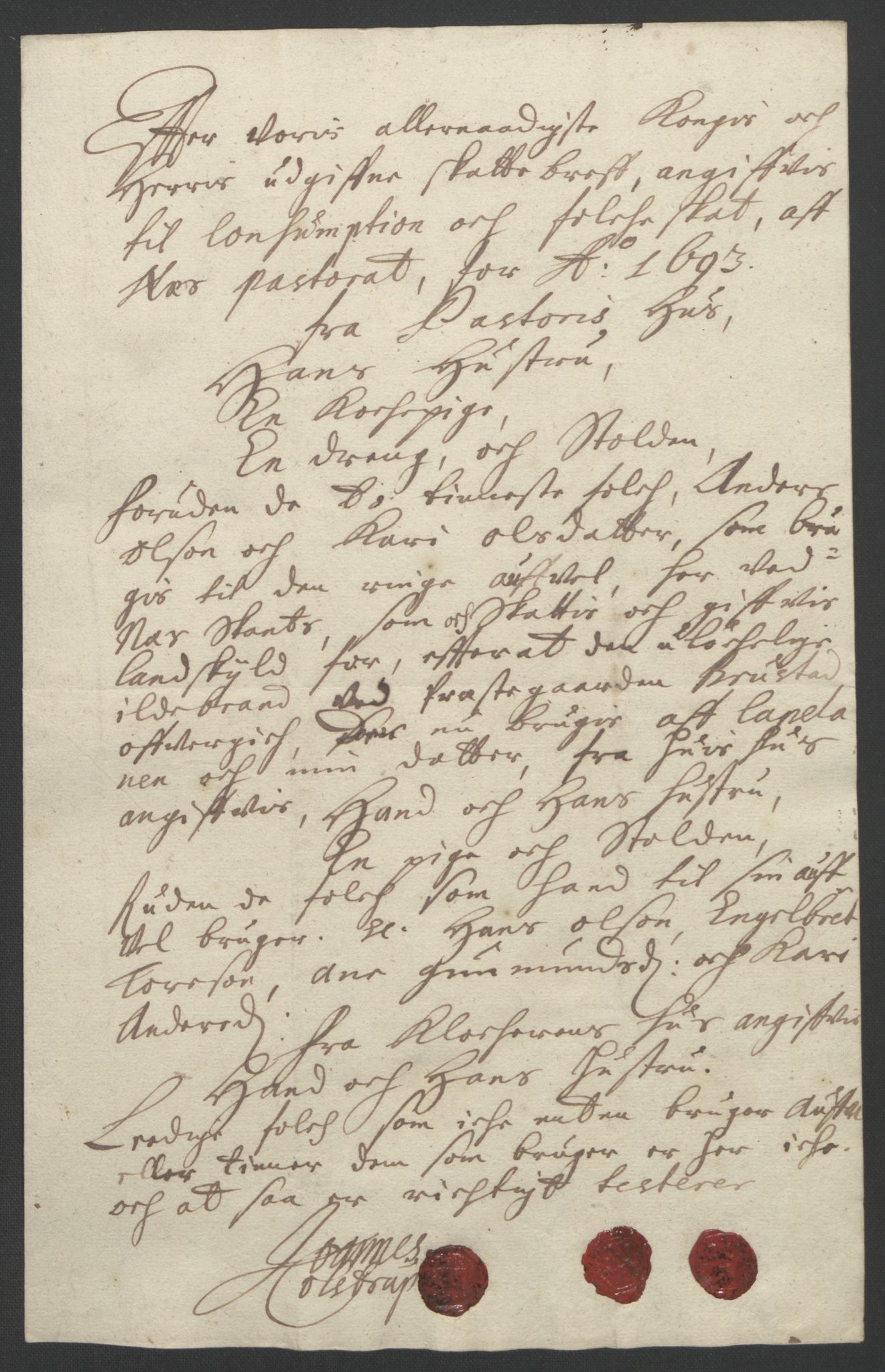 Rentekammeret inntil 1814, Reviderte regnskaper, Fogderegnskap, AV/RA-EA-4092/R12/L0705: Fogderegnskap Øvre Romerike, 1693, p. 237