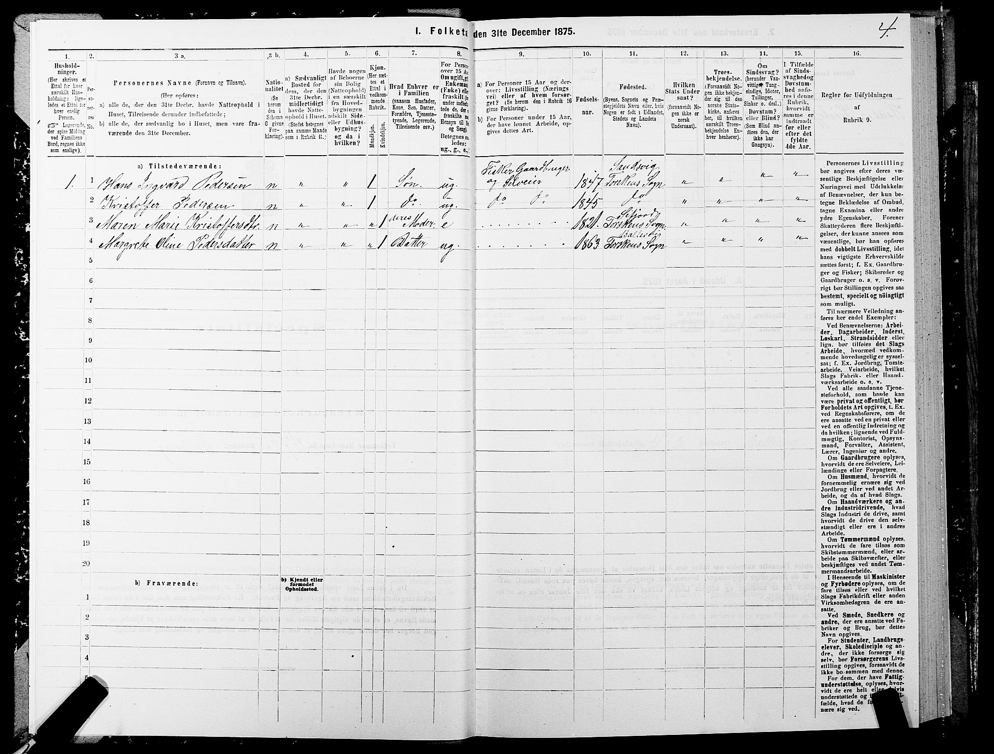 SATØ, 1875 census for 1929P Berg, 1875, p. 2004