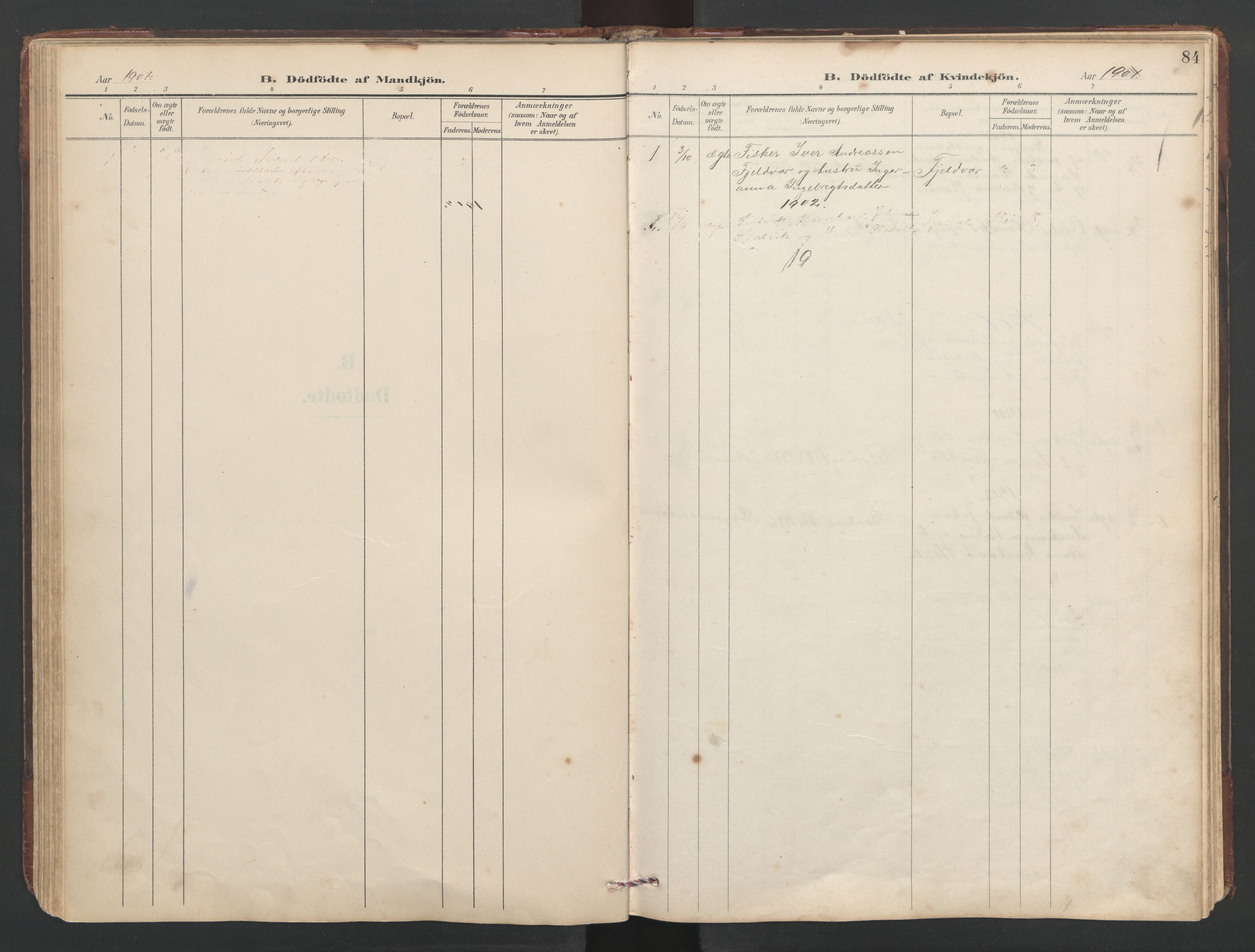 Ministerialprotokoller, klokkerbøker og fødselsregistre - Sør-Trøndelag, SAT/A-1456/638/L0571: Parish register (copy) no. 638C03, 1901-1930, p. 84