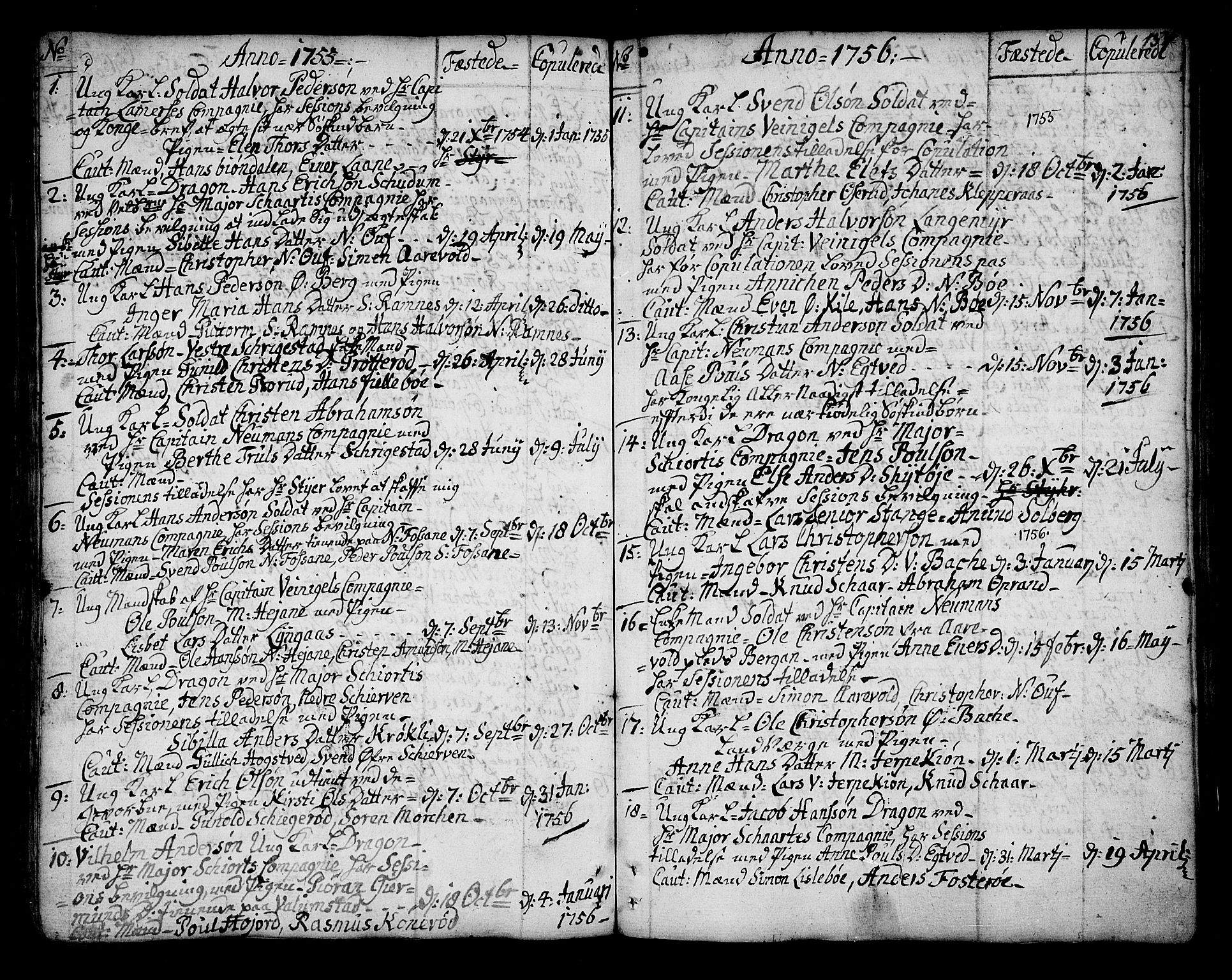 Ramnes kirkebøker, SAKO/A-314/F/Fa/L0001: Parish register (official) no. I 1, 1732-1774, p. 154