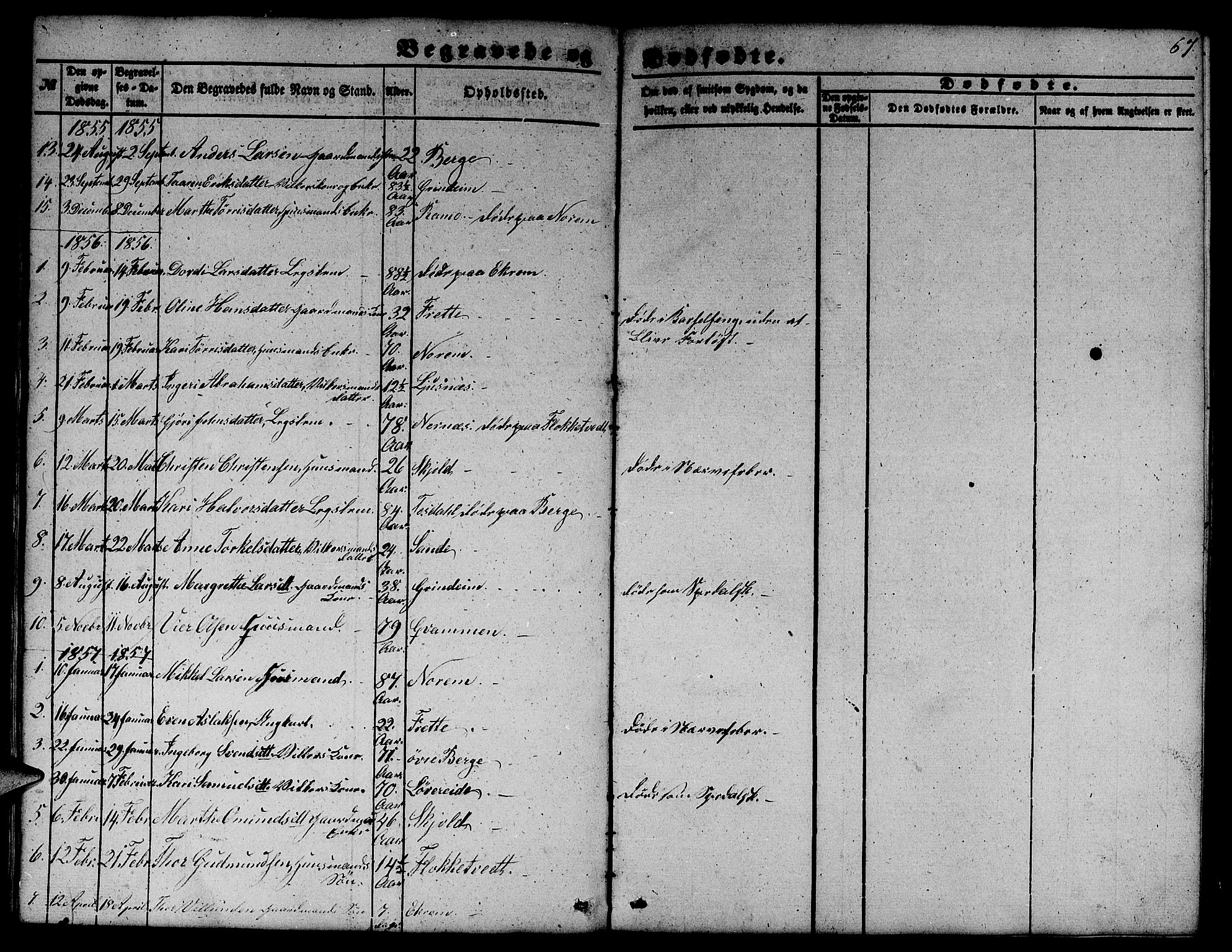 Etne sokneprestembete, SAB/A-75001/H/Hab: Parish register (copy) no. C 2, 1851-1865, p. 67