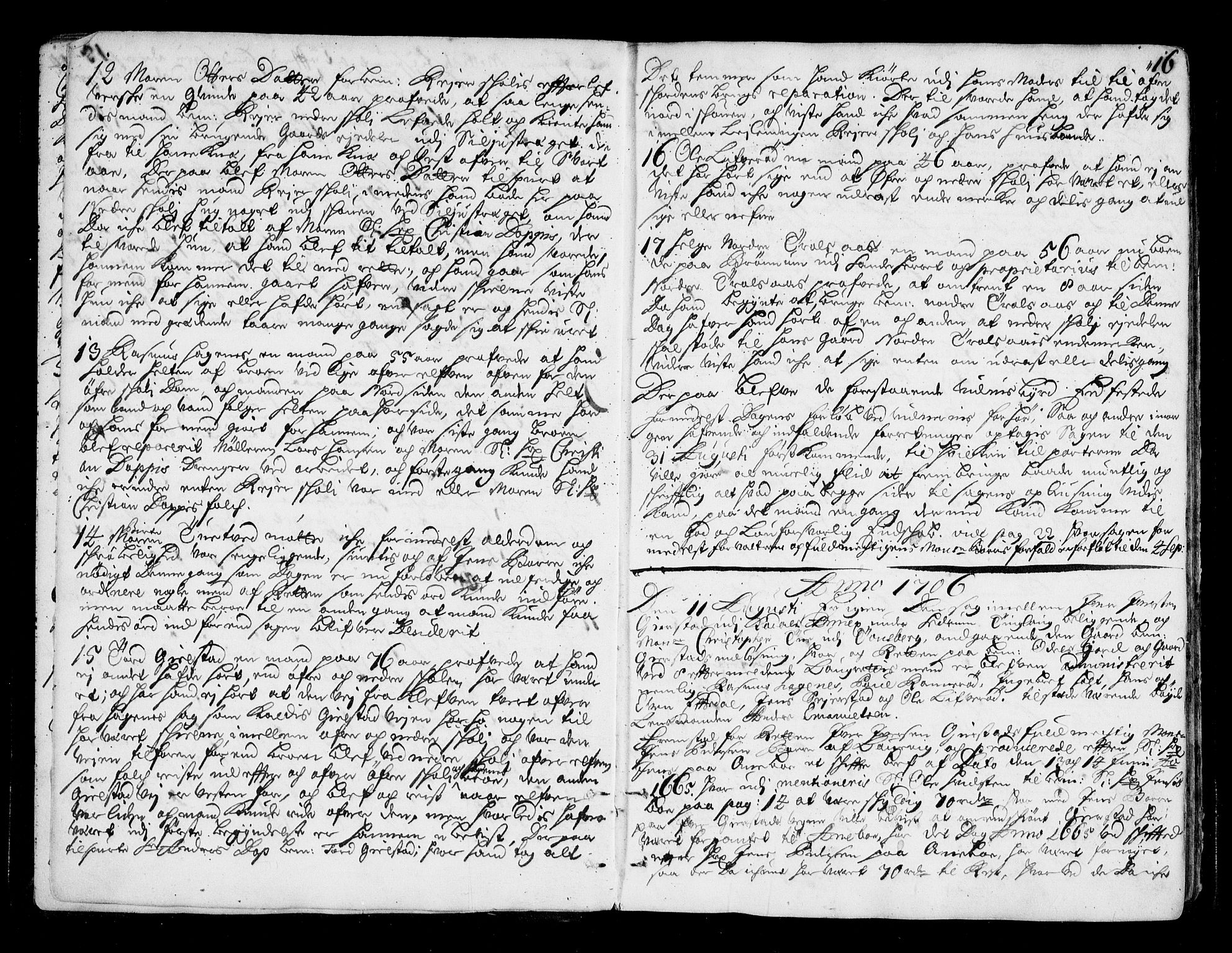 Larvik sorenskriveri, AV/SAKO-A-83/F/Fa/L0011: Tingbok, 1706-1710, p. 16