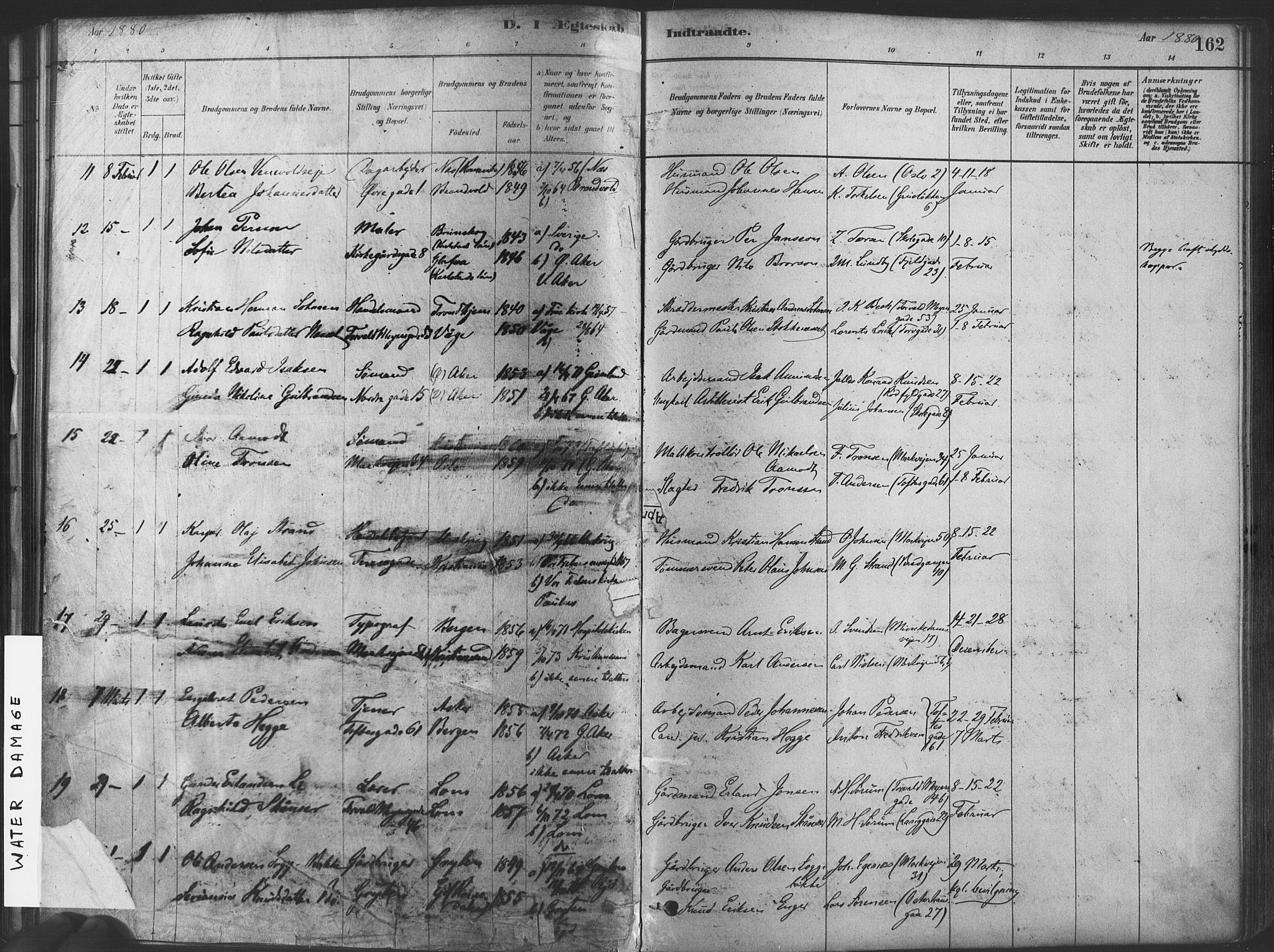 Paulus prestekontor Kirkebøker, AV/SAO-A-10871/F/Fa/L0004: Parish register (official) no. 4, 1879-1891, p. 162