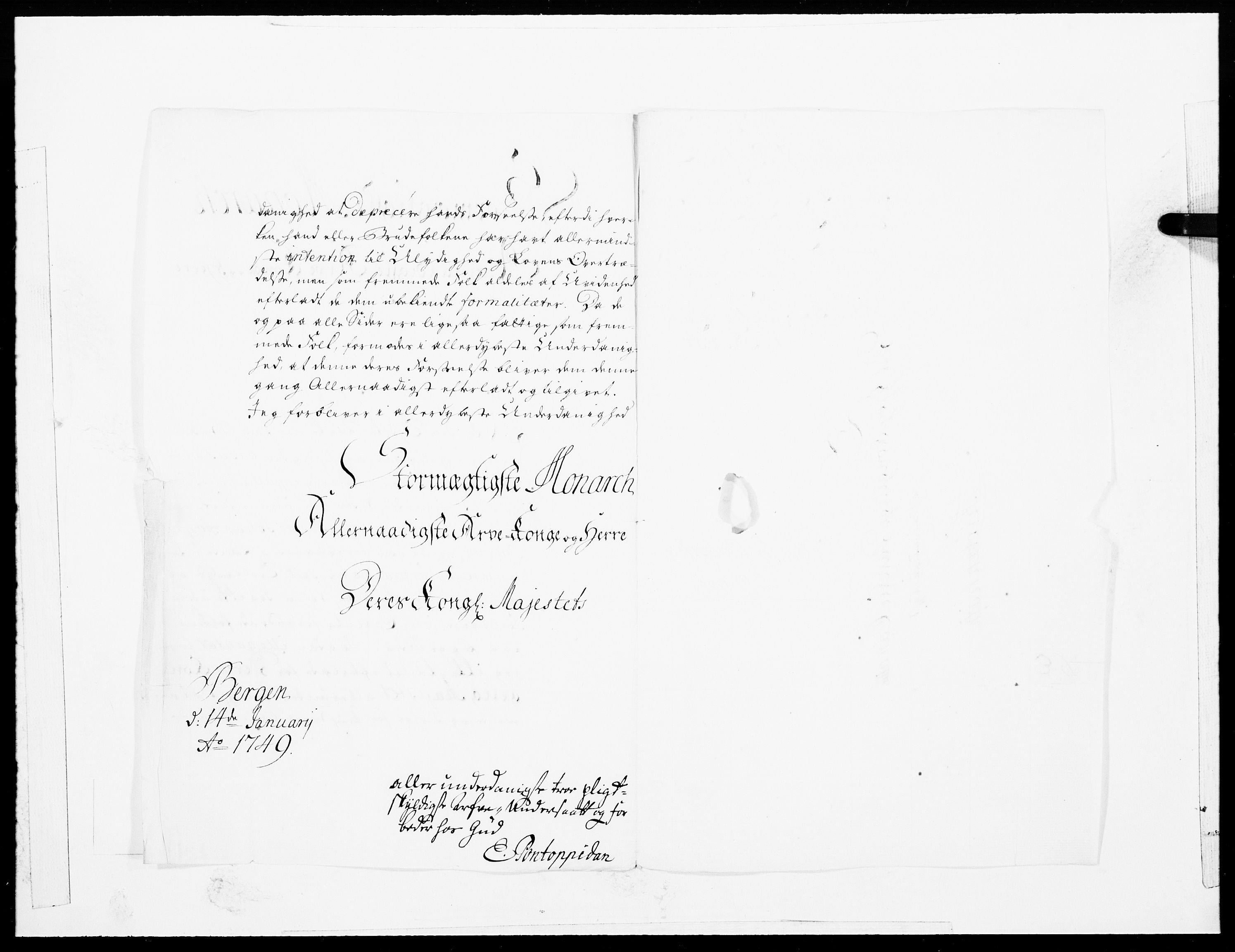 Danske Kanselli 1572-1799, RA/EA-3023/F/Fc/Fcc/Fcca/L0151: Norske innlegg 1572-1799, 1749, p. 253