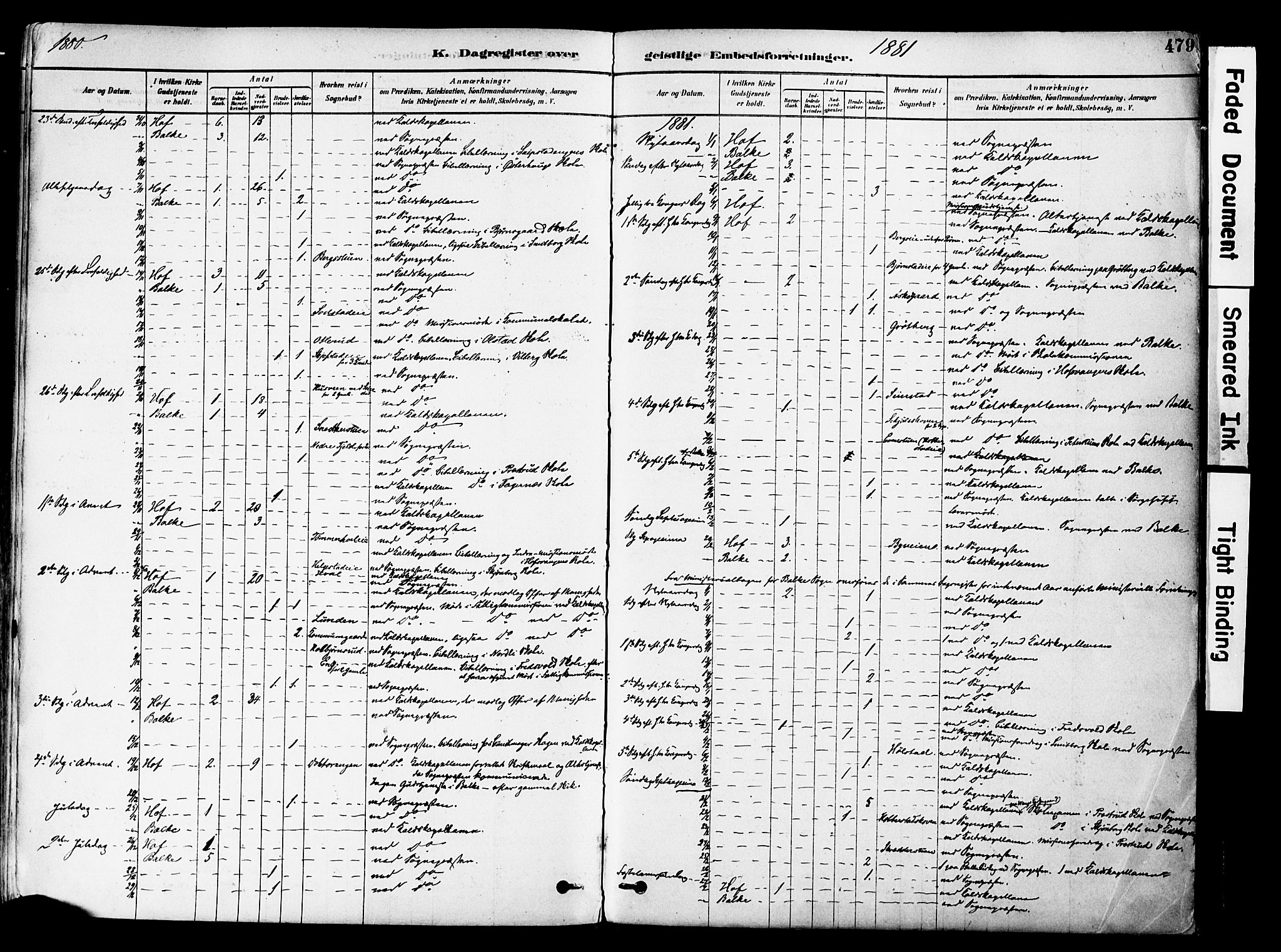 Østre Toten prestekontor, SAH/PREST-104/H/Ha/Haa/L0006: Parish register (official) no. 6 /1, 1878-1896, p. 479