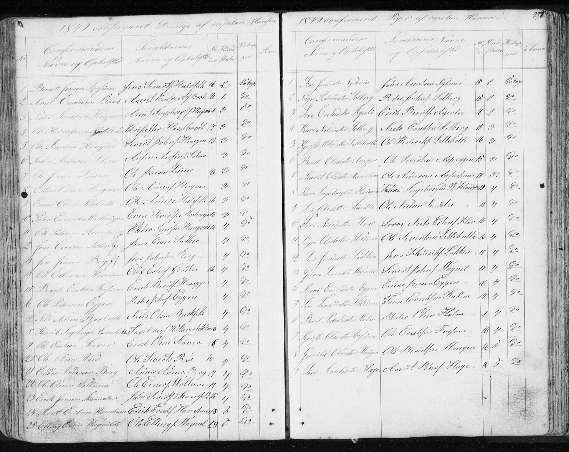 Ministerialprotokoller, klokkerbøker og fødselsregistre - Sør-Trøndelag, SAT/A-1456/689/L1043: Parish register (copy) no. 689C02, 1816-1892, p. 271