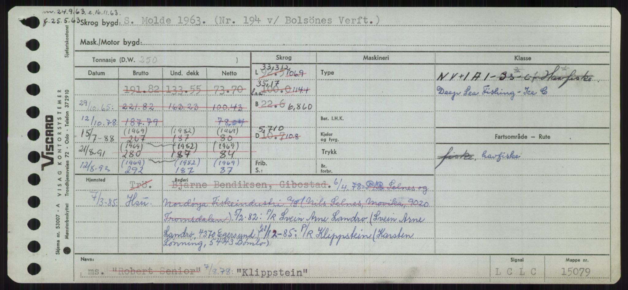 Sjøfartsdirektoratet med forløpere, Skipsmålingen, AV/RA-S-1627/H/Ha/L0003/0001: Fartøy, Hilm-Mar / Fartøy, Hilm-Kol, p. 819