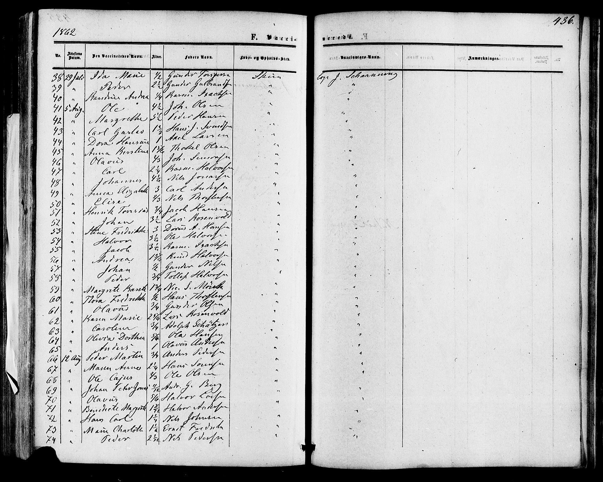 Skien kirkebøker, SAKO/A-302/F/Fa/L0007: Parish register (official) no. 7, 1856-1865, p. 436
