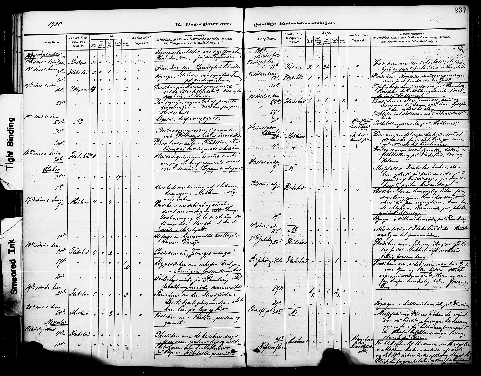 Ministerialprotokoller, klokkerbøker og fødselsregistre - Nordland, AV/SAT-A-1459/885/L1205: Parish register (official) no. 885A06, 1892-1905, p. 237