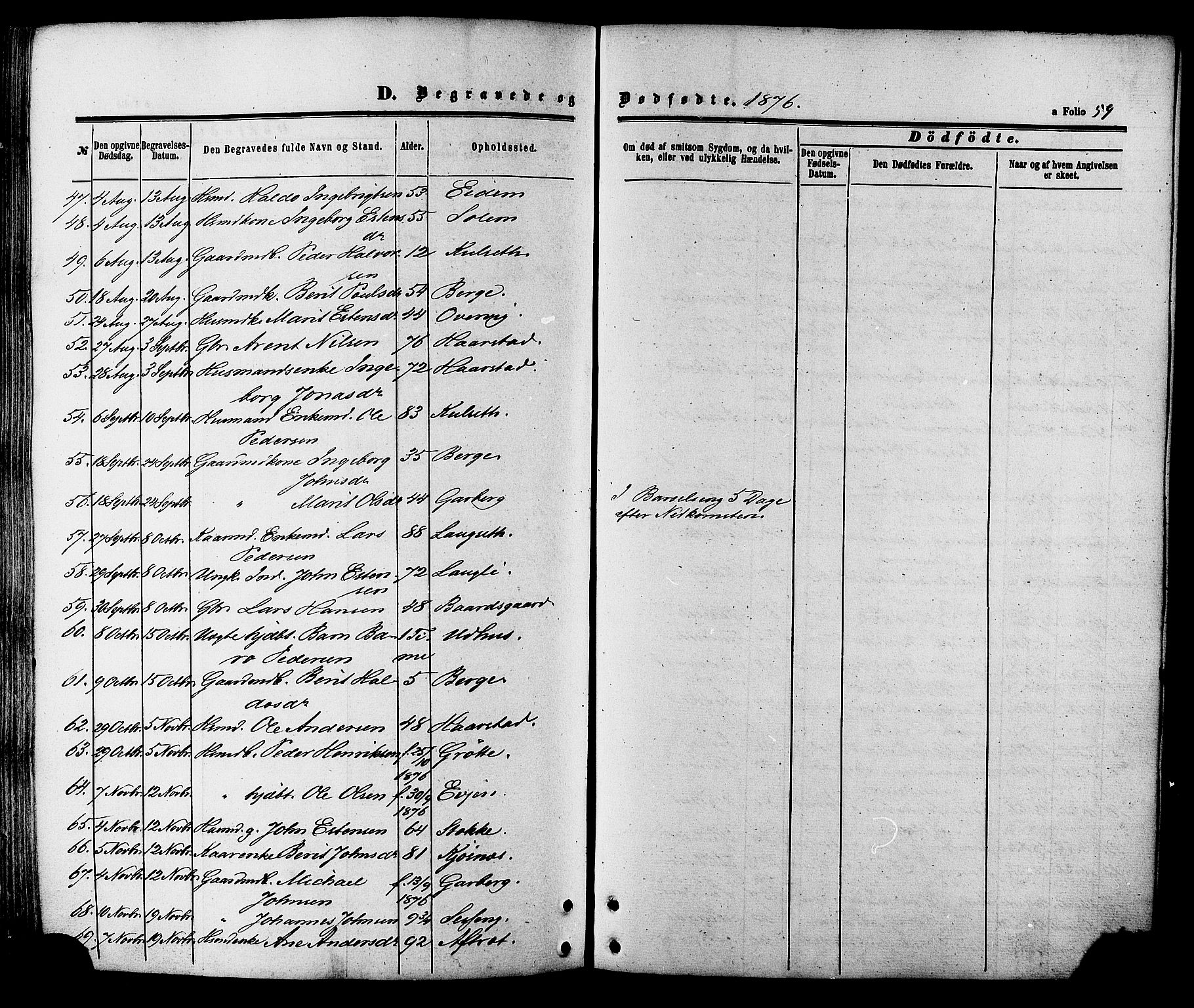 Ministerialprotokoller, klokkerbøker og fødselsregistre - Sør-Trøndelag, SAT/A-1456/695/L1147: Parish register (official) no. 695A07, 1860-1877, p. 59