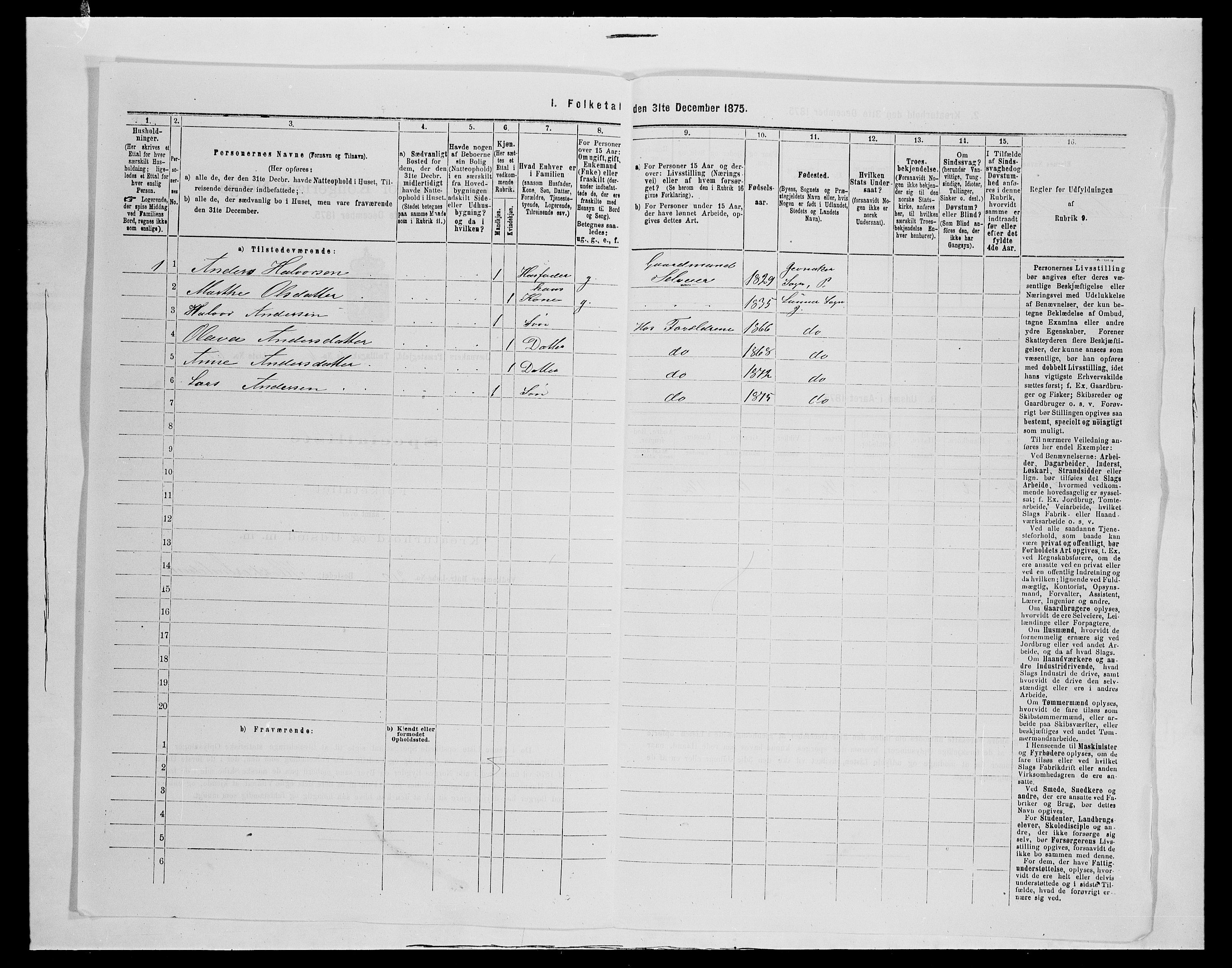 SAH, 1875 census for 0532P Jevnaker, 1875, p. 1150
