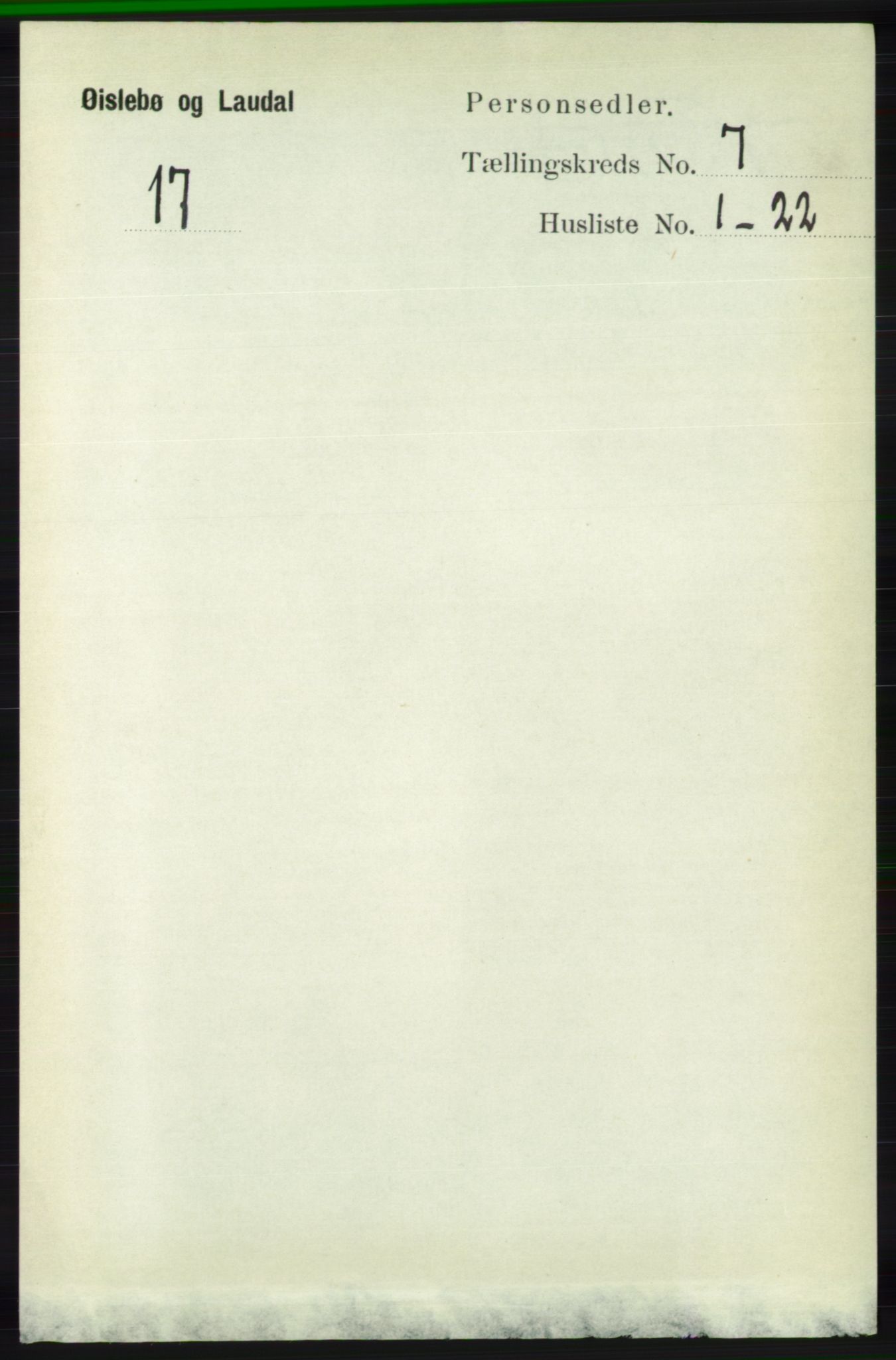 RA, 1891 census for 1021 Øyslebø og Laudal, 1891, p. 1927