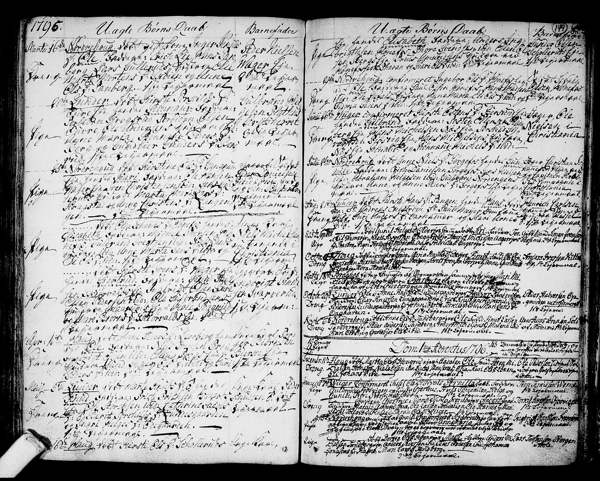 Norderhov kirkebøker, AV/SAKO-A-237/F/Fa/L0006: Parish register (official) no. 6, 1789-1811, p. 149