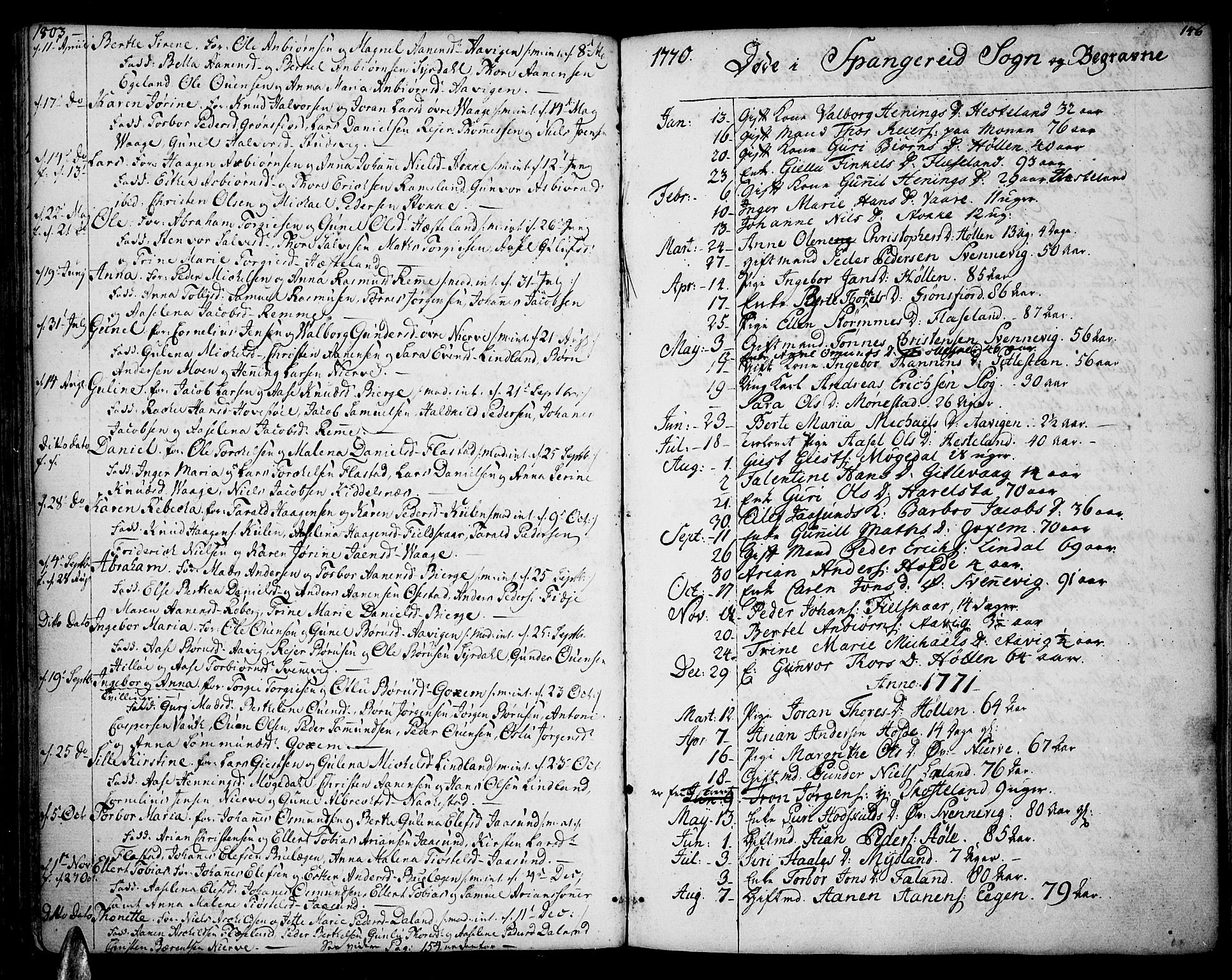 Sør-Audnedal sokneprestkontor, SAK/1111-0039/F/Fa/Fab/L0002: Parish register (official) no. A 2 /2, 1770-1804, p. 146