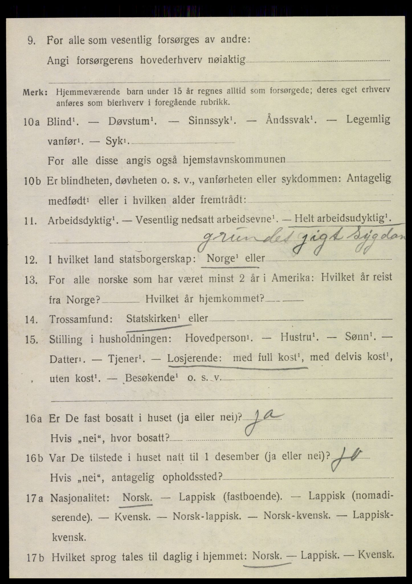 SAT, 1920 census for Leirfjord, 1920, p. 3290