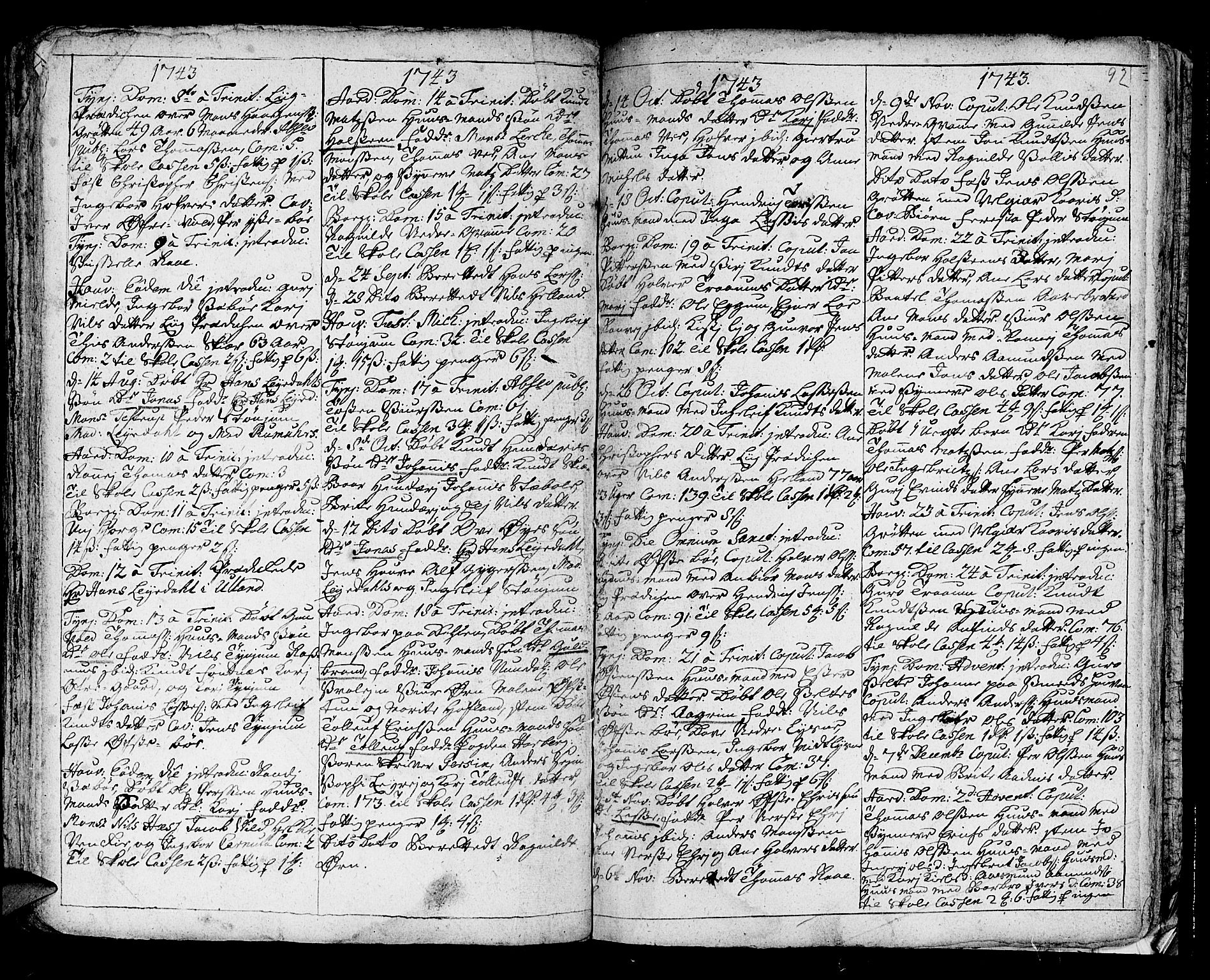 Lærdal sokneprestembete, SAB/A-81201: Parish register (official) no. A 1, 1711-1752, p. 92