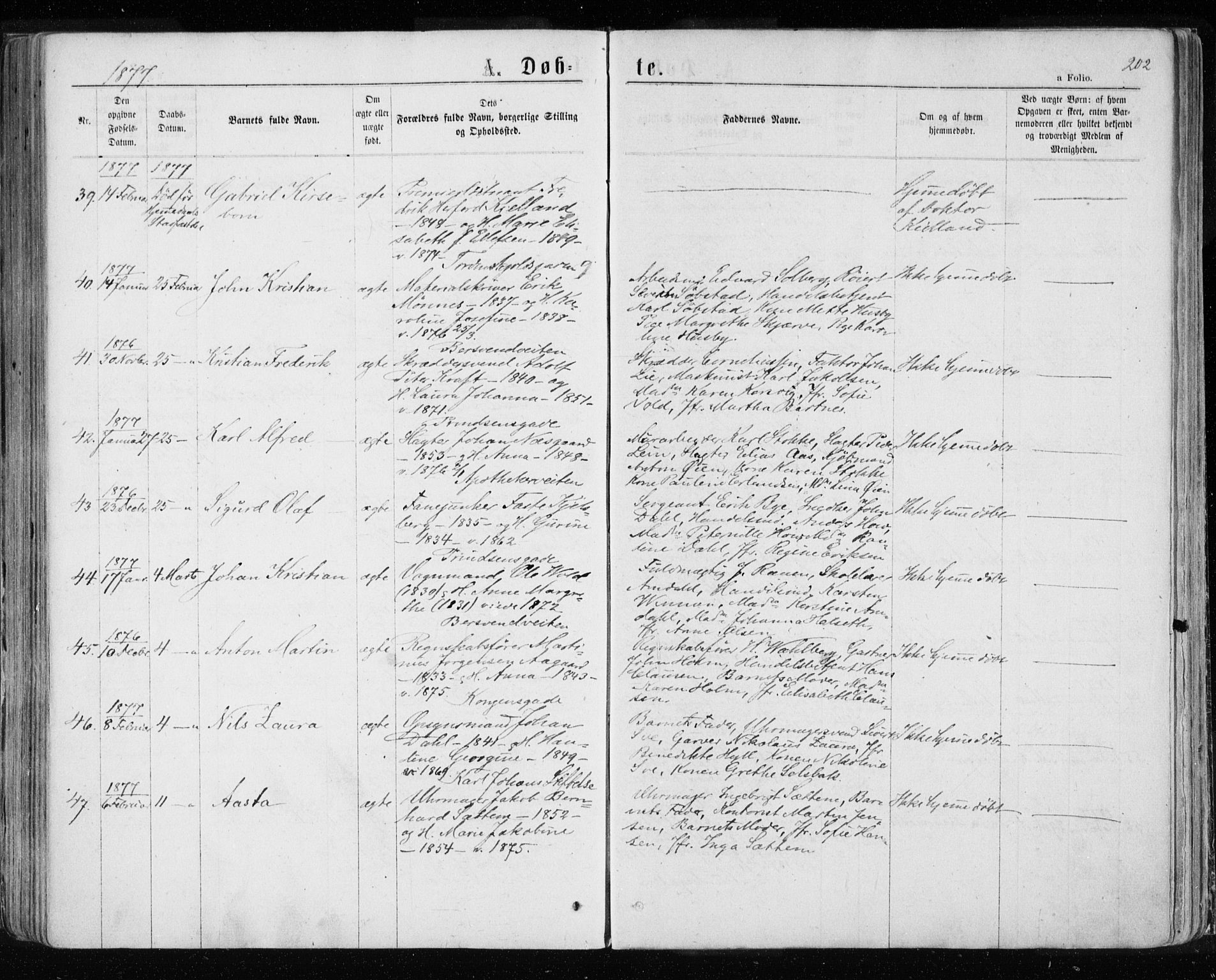 Ministerialprotokoller, klokkerbøker og fødselsregistre - Sør-Trøndelag, SAT/A-1456/601/L0054: Parish register (official) no. 601A22, 1866-1877, p. 202