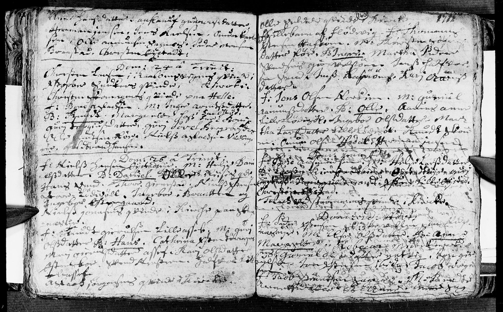 Øyestad sokneprestkontor, SAK/1111-0049/F/Fa/L0002: Parish register (official) no. A 2, 1692-1722, p. 160