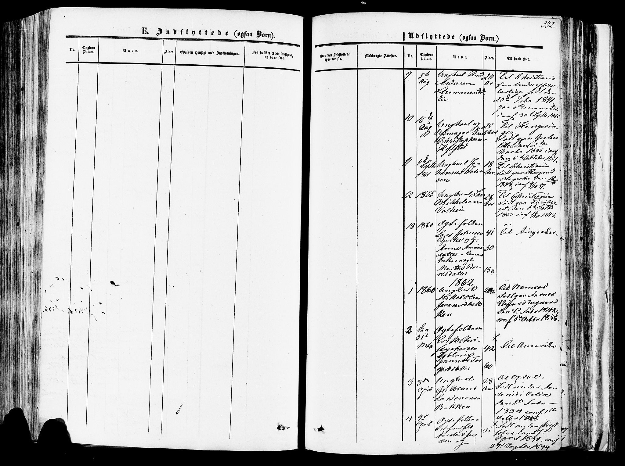 Vang prestekontor, Hedmark, SAH/PREST-008/H/Ha/Haa/L0013: Parish register (official) no. 13, 1855-1879, p. 392