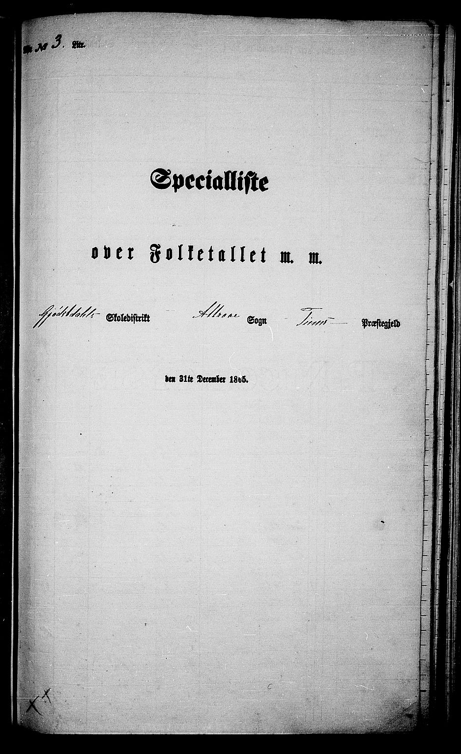 RA, 1865 census for Tinn, 1865, p. 48