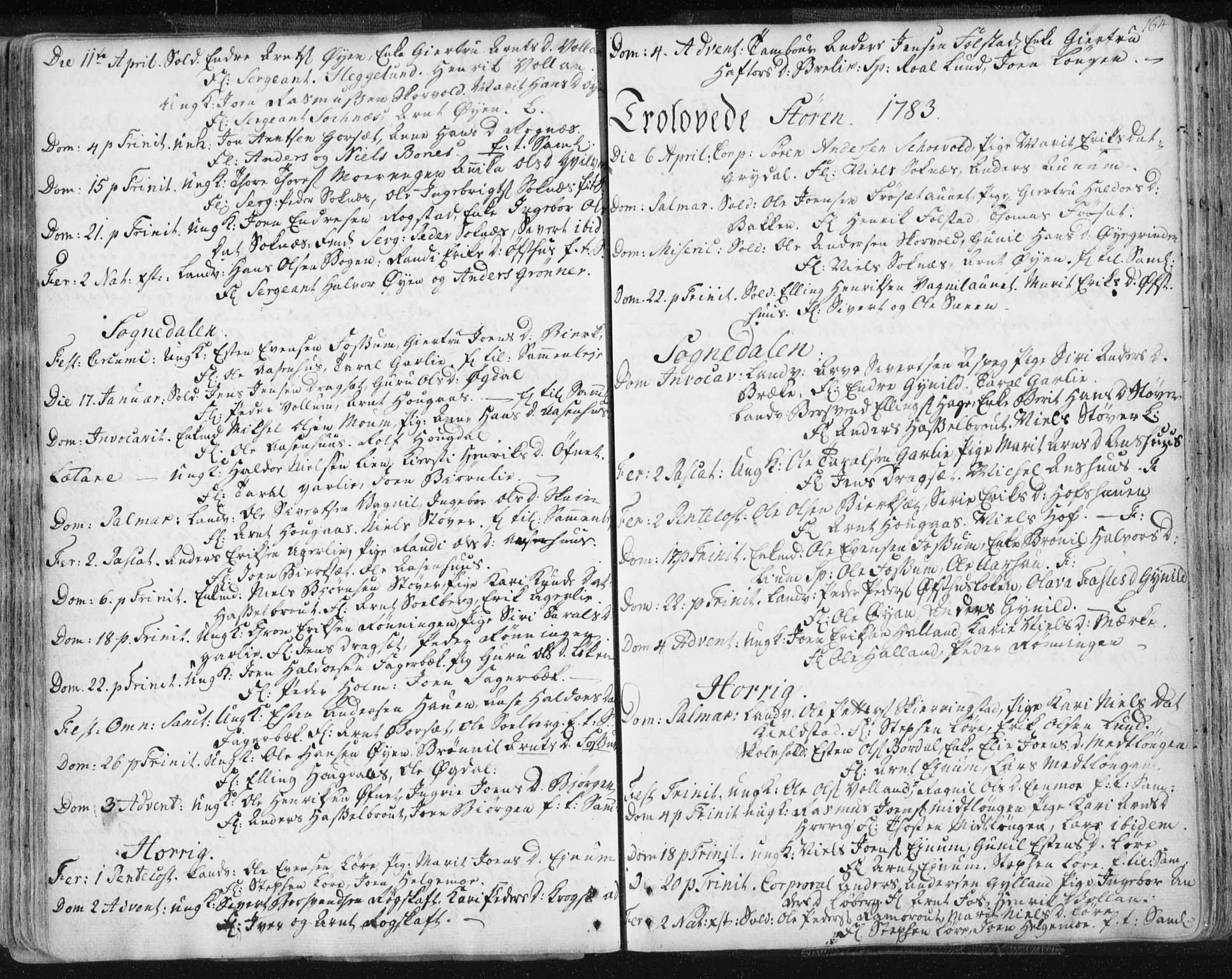 Ministerialprotokoller, klokkerbøker og fødselsregistre - Sør-Trøndelag, SAT/A-1456/687/L0991: Parish register (official) no. 687A02, 1747-1790, p. 164