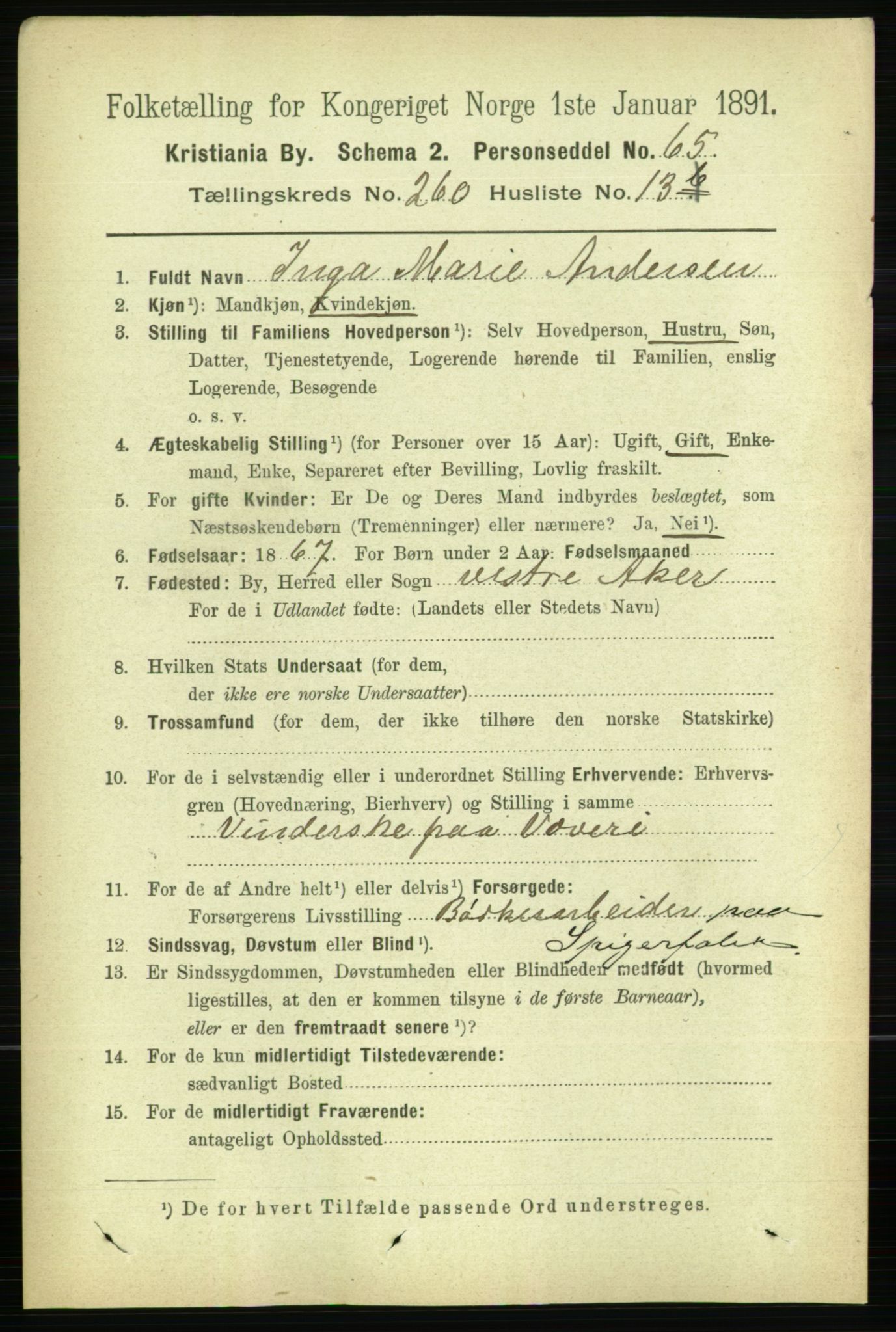 RA, 1891 census for 0301 Kristiania, 1891, p. 158027