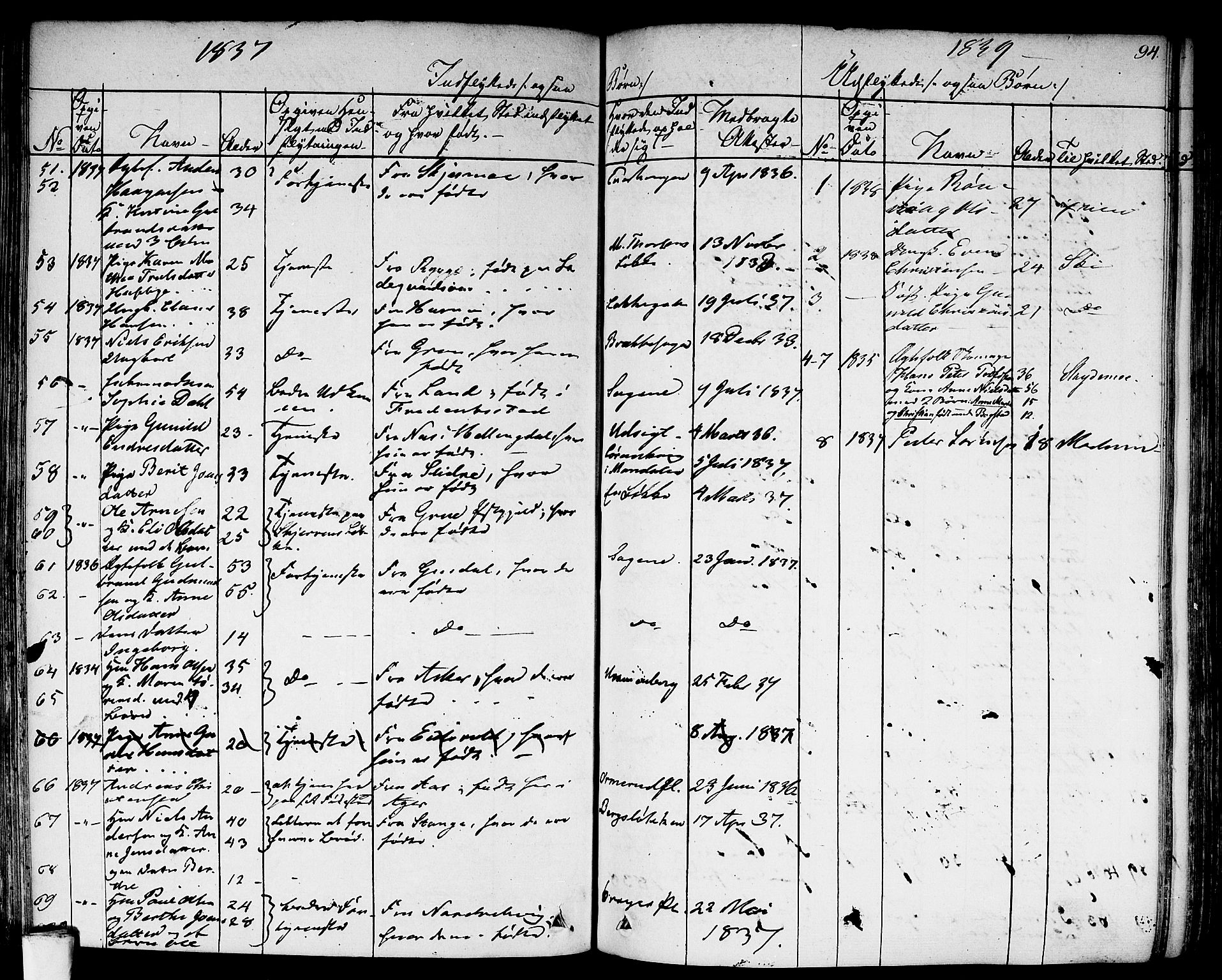 Aker prestekontor kirkebøker, SAO/A-10861/F/L0018: Parish register (official) no. 17, 1829-1852, p. 94